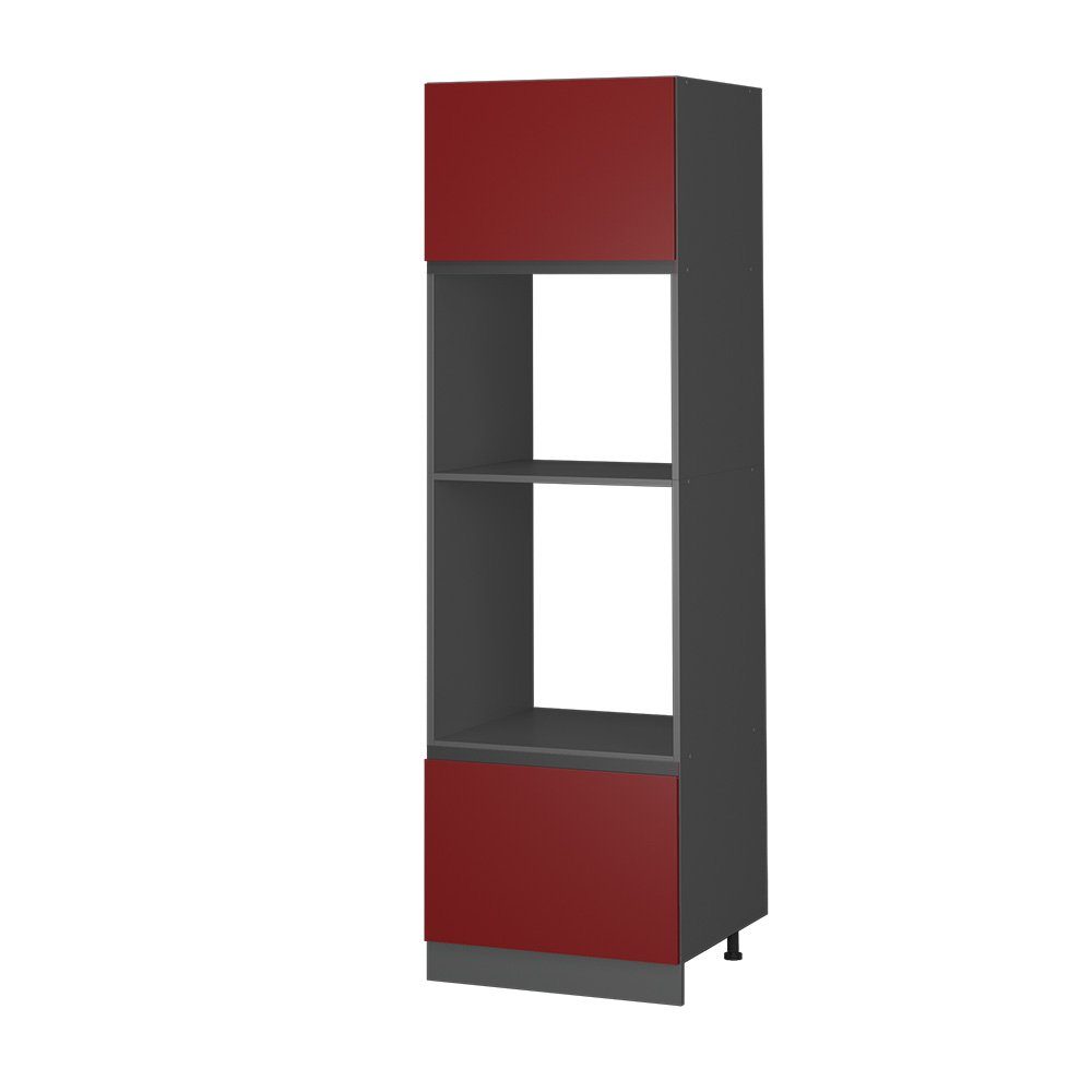 Vicco Mikrowellenumbauschrank R-Line, Rot/Anthrazit, 60 cm günstig online kaufen