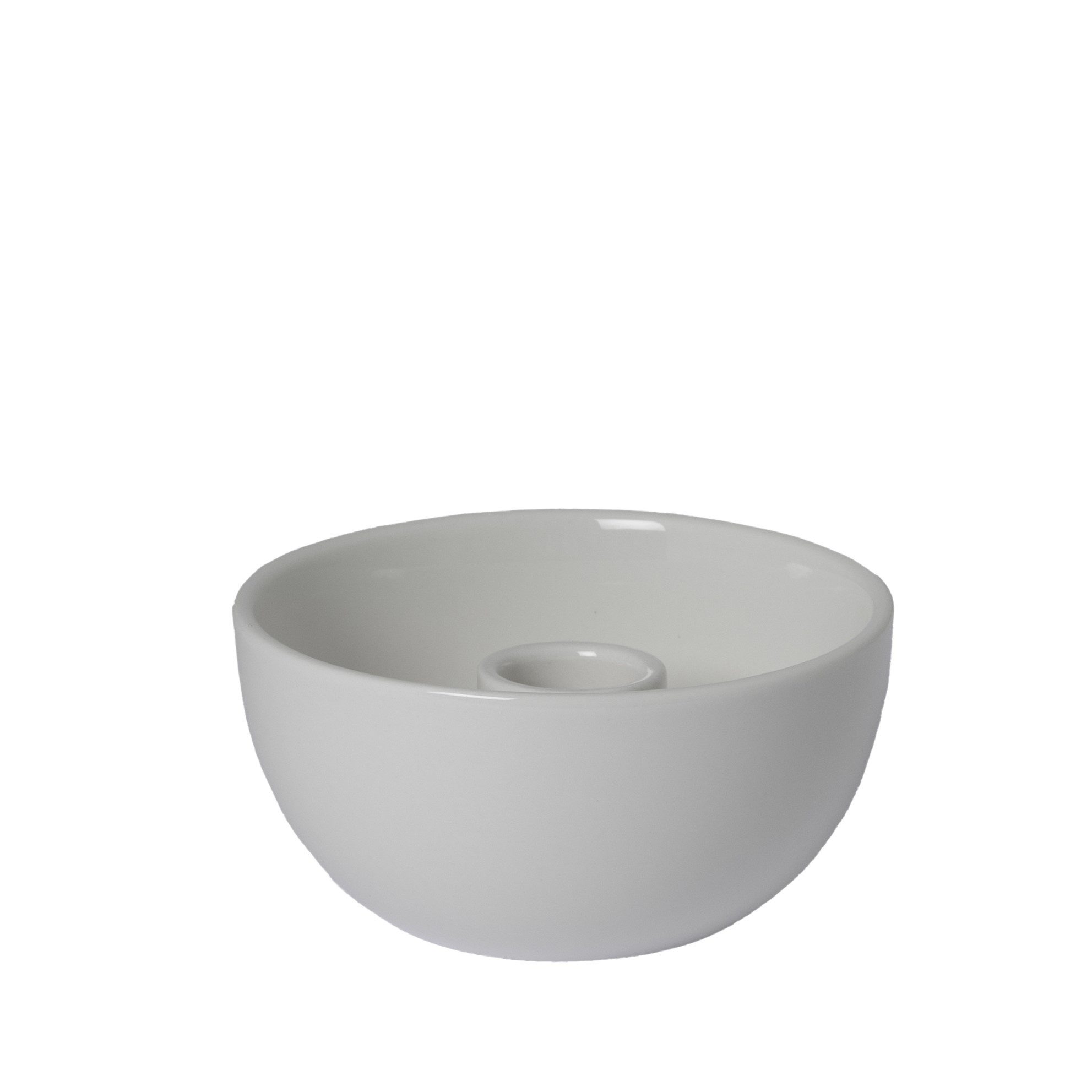 Storefactory Scandinavia Kerzenständer Kerzenhalter LIDATORP Mini weiß glänzend, Ø 10x5 cm