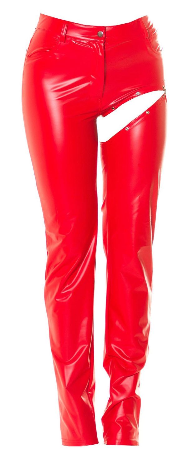 Koucla Treggings Wetlook Hose mit cut günstig online kaufen