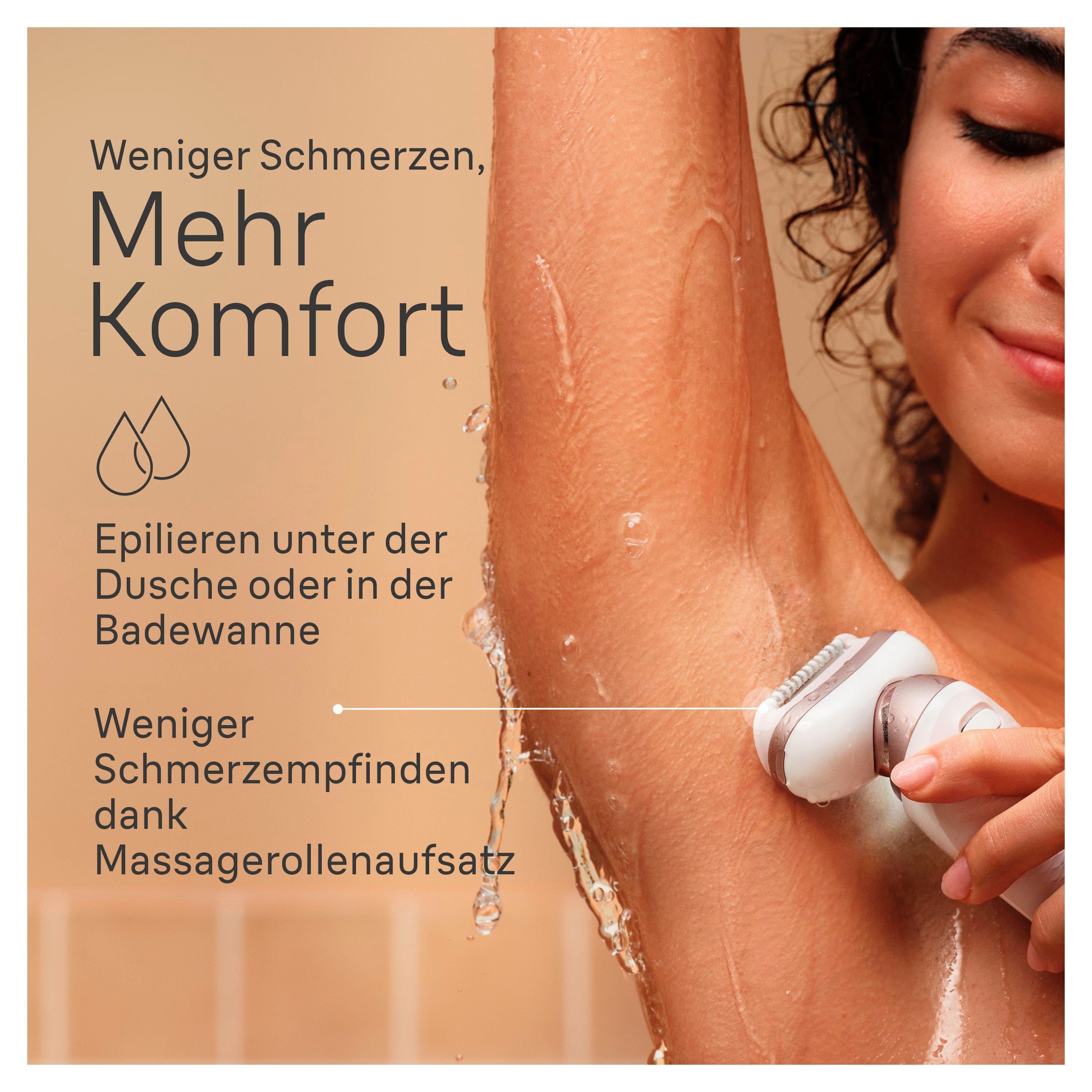 Braun Epilierer Silk-épil Flex 9 9-360, mit Rasier-, Trimmer- & Peelingaufsatz, Mini-Rasierer für das Gesicht