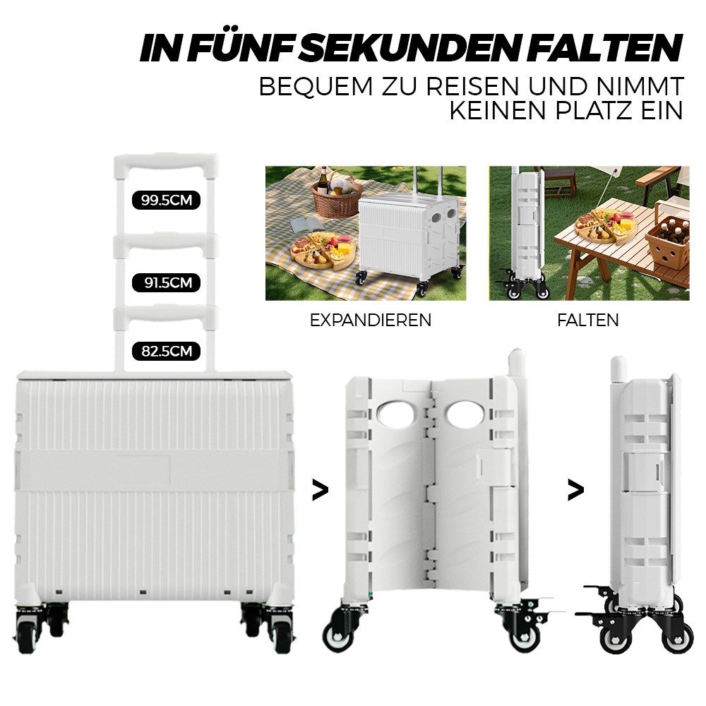 Rhein Beleuchtung Einkaufstrolley 65 L Vierrad-Einkaufswagen, transportwage günstig online kaufen