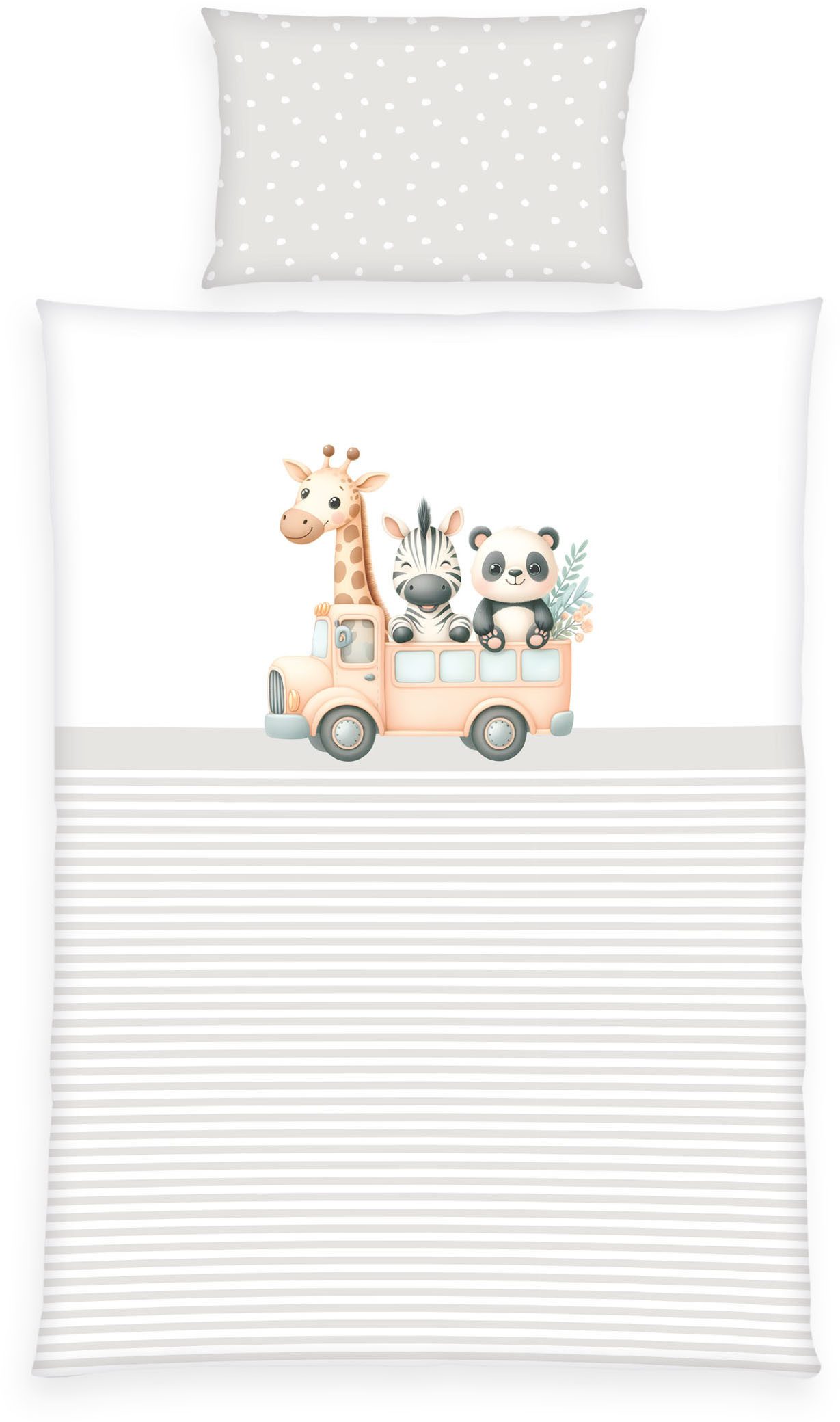 Baby Best Babybettwäsche babybest Adventure Buddies, Renforcé, 2 teilig