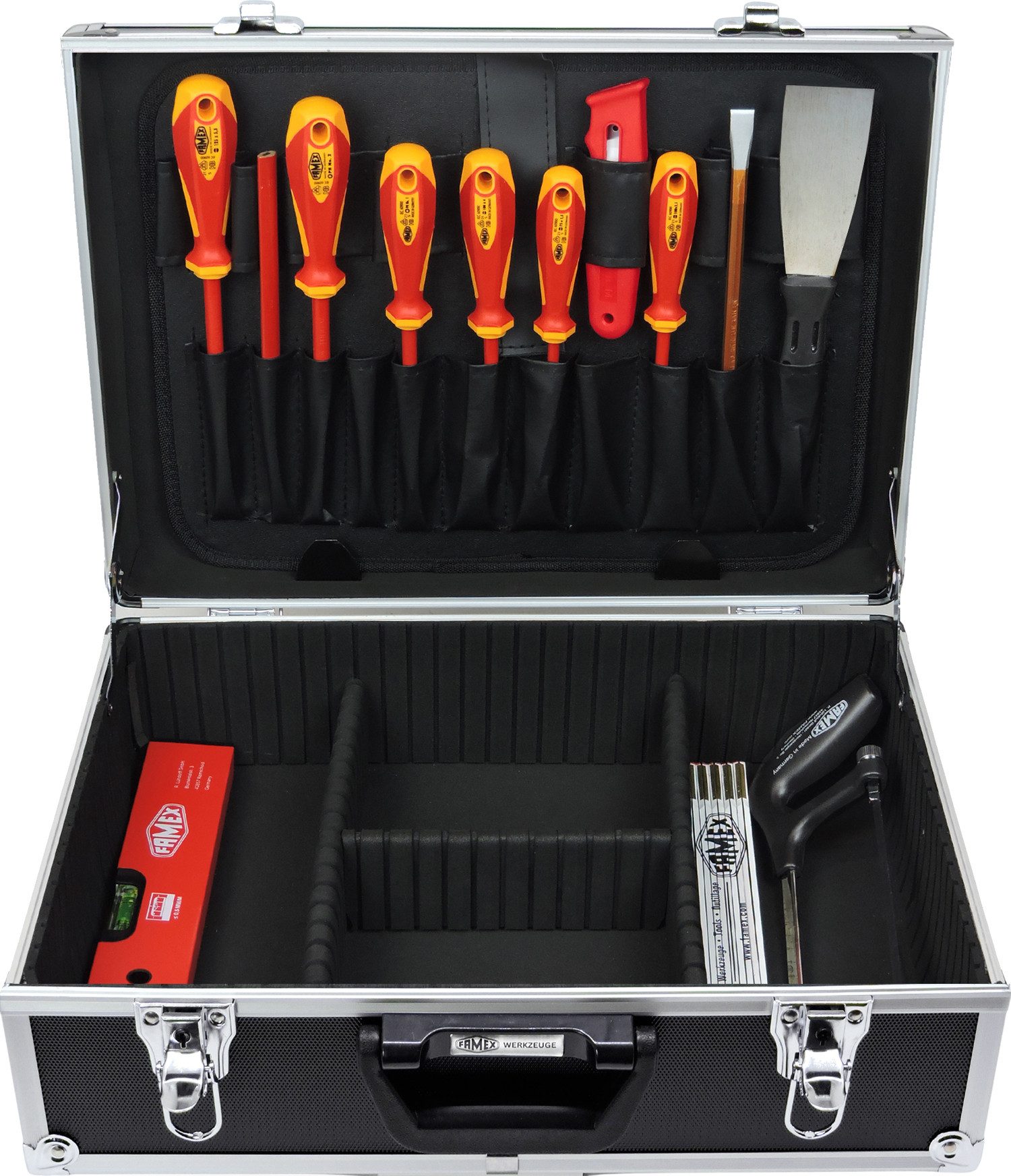 Thumbnail - FAMEX Werkzeugset 789-10 Alu Werkzeugkoffer mit Werkzeug Set für den Elektriker, (Werkzeugkoffer, 31-tlg), TOP-Qualität