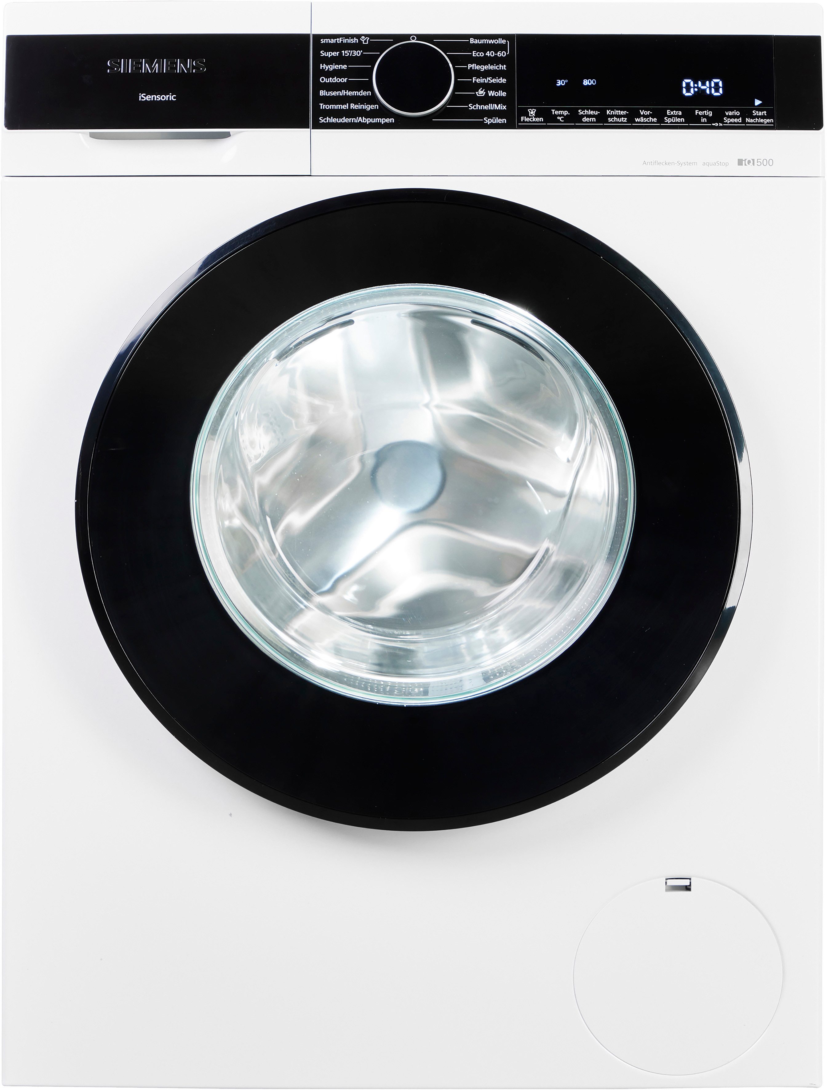 SIEMENS Waschmaschine iQ500 WG56G2Z41, 10 kg, 1600 U/min, Knitter-Programm smartFinish, Antiflecken-System, Outdoor-Programm – Bild 3 von 5
