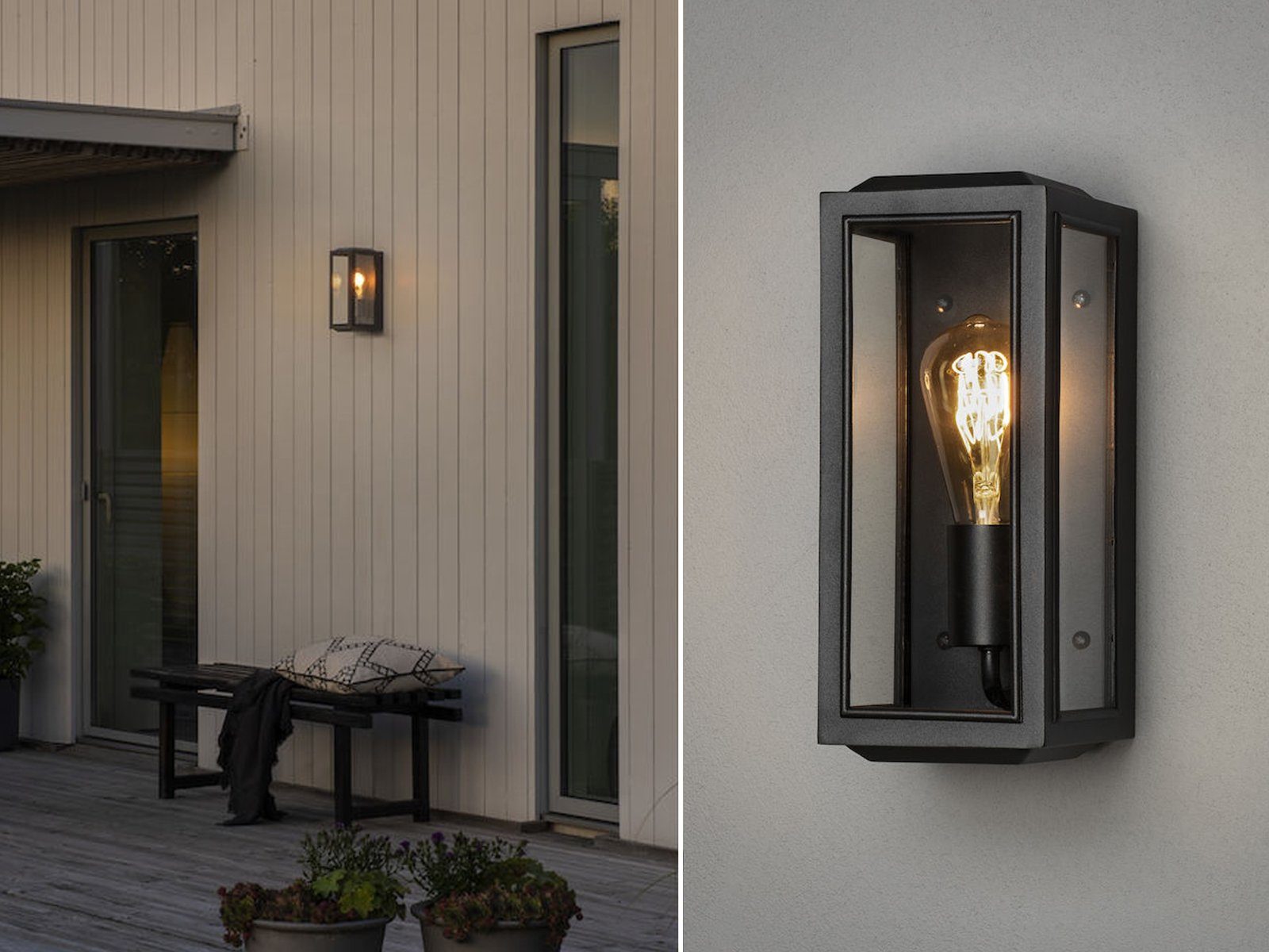Außenlampe mit LED klassische Hauswandbeleuchtung für Eingangsbereich Haustür 