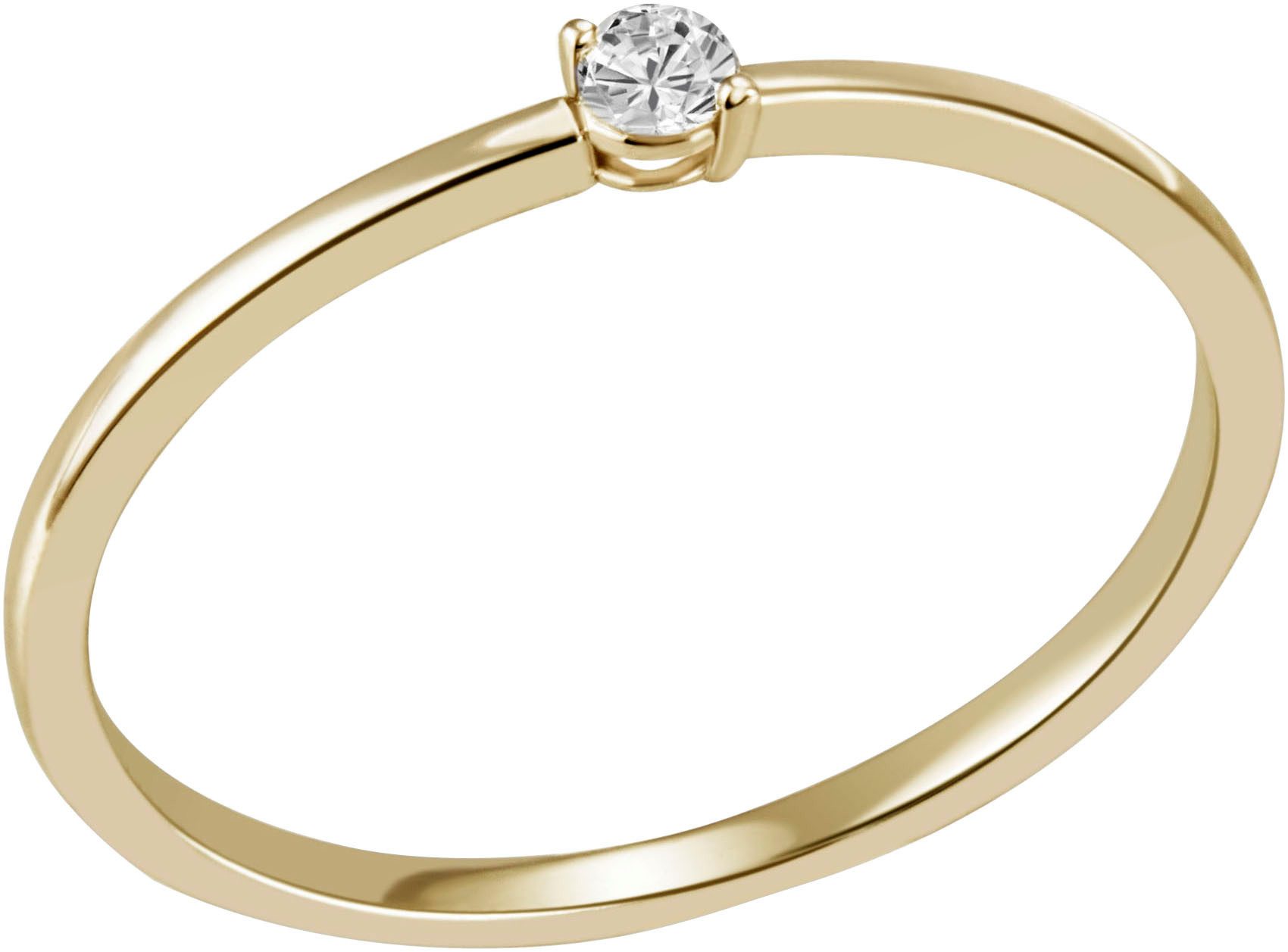 Firetti Fingerring Schmuck Geschenk Gold 585 Goldring Vorsteckring, mit Brillant
