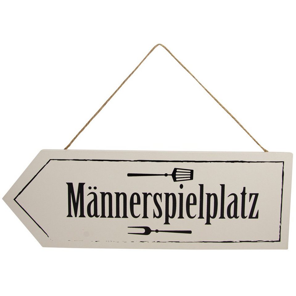 RIFFELMACHER & WEINBERGER Dekoobjekt Riffelmacher Holz Dekoschild  'Männerspielplatz' 40