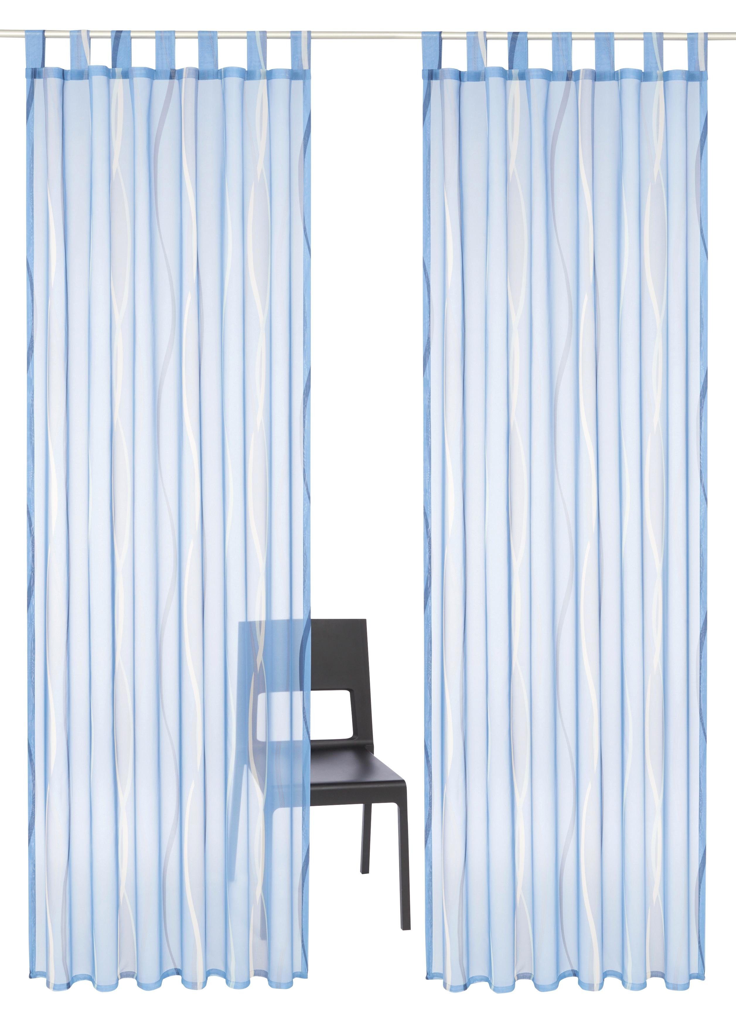 OTTO home Gardine Dimona (2 St), Schlaufen, transparent, Voile, 2er-Set, Voile, Polyester, Wellen
