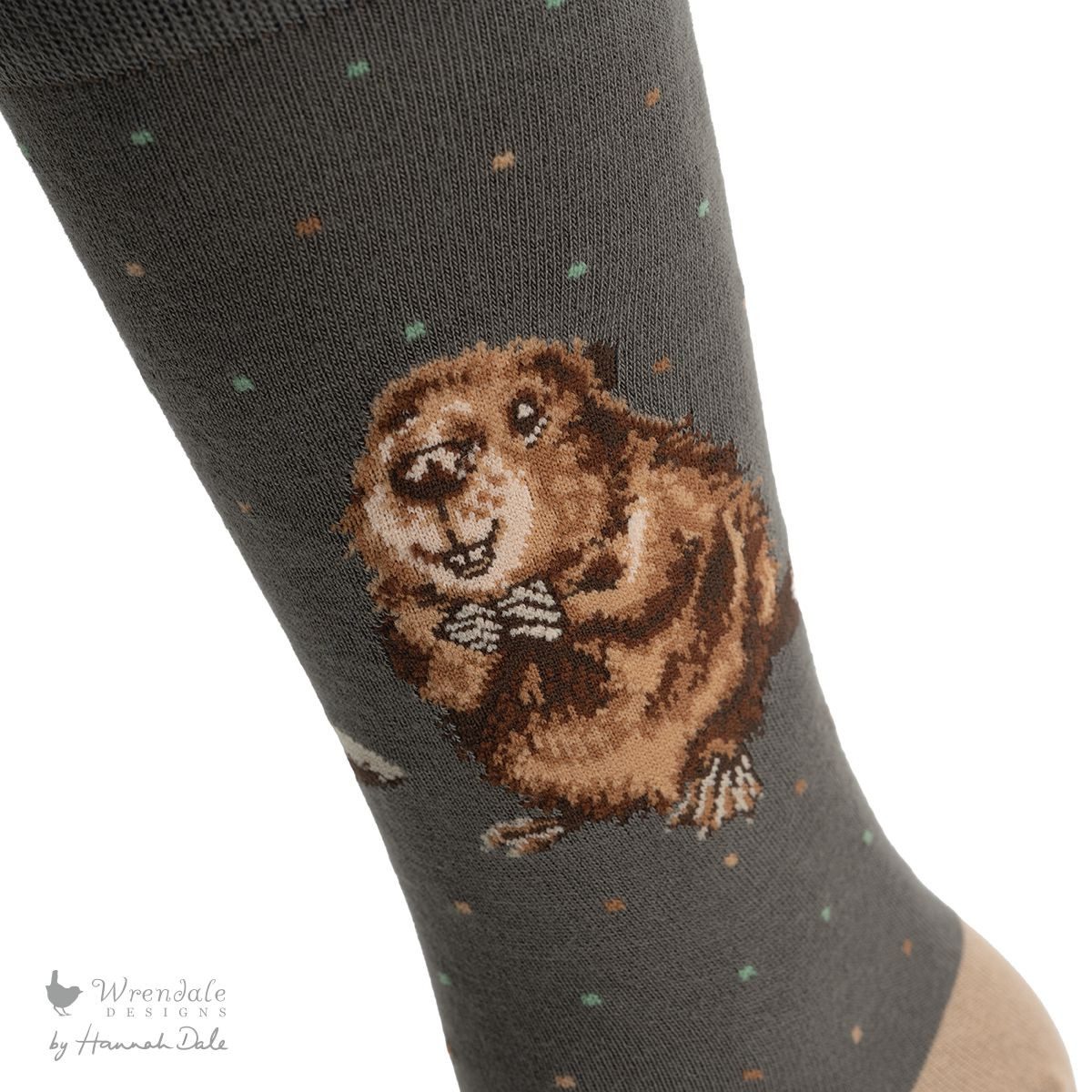 Wrendale Freizeitsocken Wrendale Designs Herren Bambus Socken Biber (Paar)