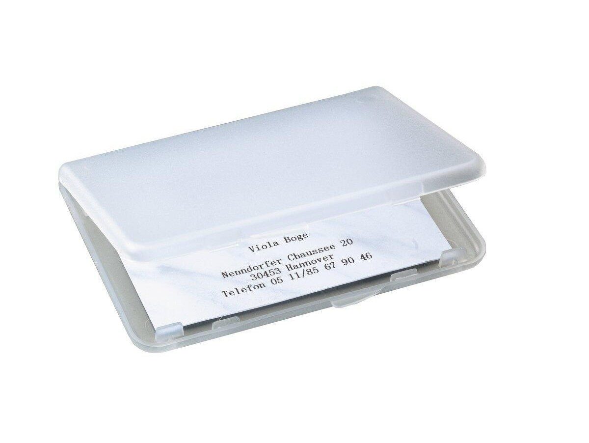 Sigel Aufbewahrungsbox Visitenkarten-Etui transparent für 15 Karten, matt