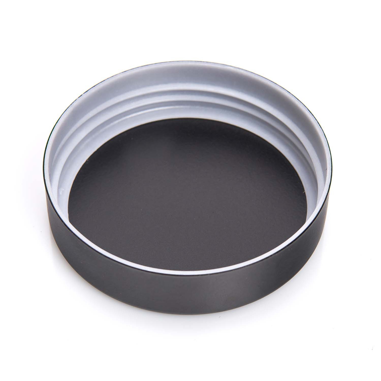 Zeller Present Vorratsglas 6 Stück Vorratsglas mit Metalldeckel, schwarz - Ø 10,2 x 12,5cm, Glas, (6-tlg) – Bild 3 von 3