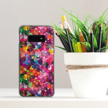DeinDesign Handyhülle bunt Punkte Wasserfarbe Overlapped Watercolor Dots, Samsung Galaxy S10e Silikon Hülle Bumper Case Handy Schutzhülle