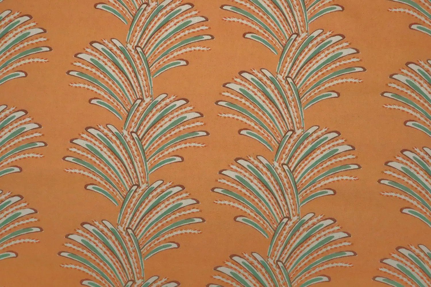 Stofferia Stoff Dekostoff Leinen Tropisch Liana Orange, Meterware