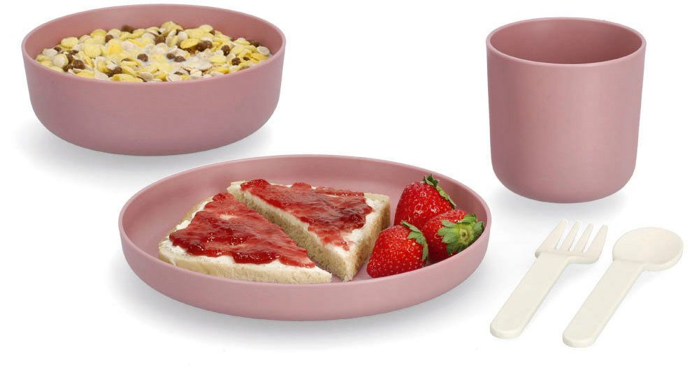 Zeller Present Kindergeschirr-Set (5-tlg), 1 Personen, (je 1 Teller, Schüssel, Tasse, Gabel, Löffel)