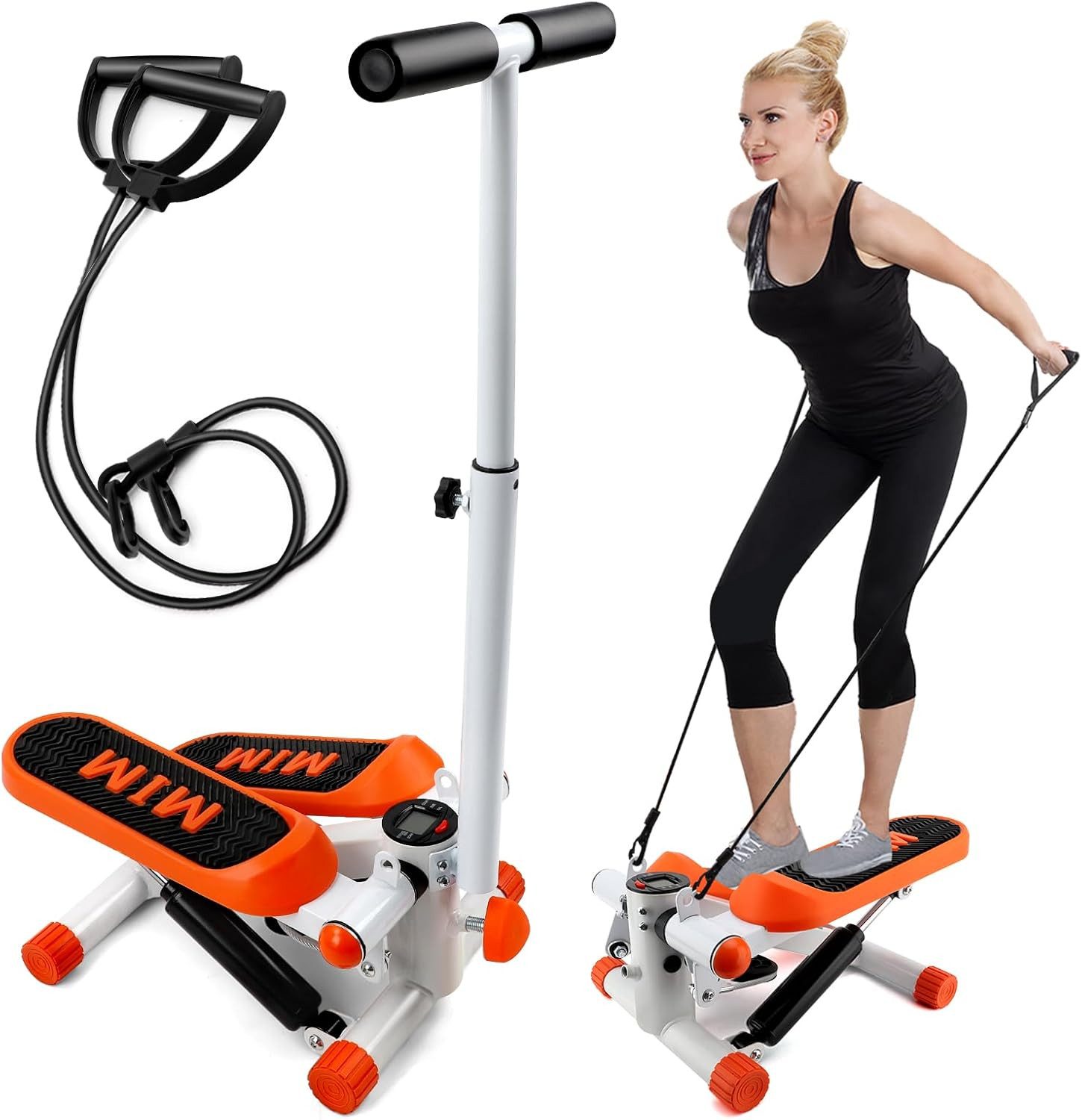 Stepper 2in1 Twister Stepper mit Power Ropes,LCD-Monitor/Home Fitness Exercise