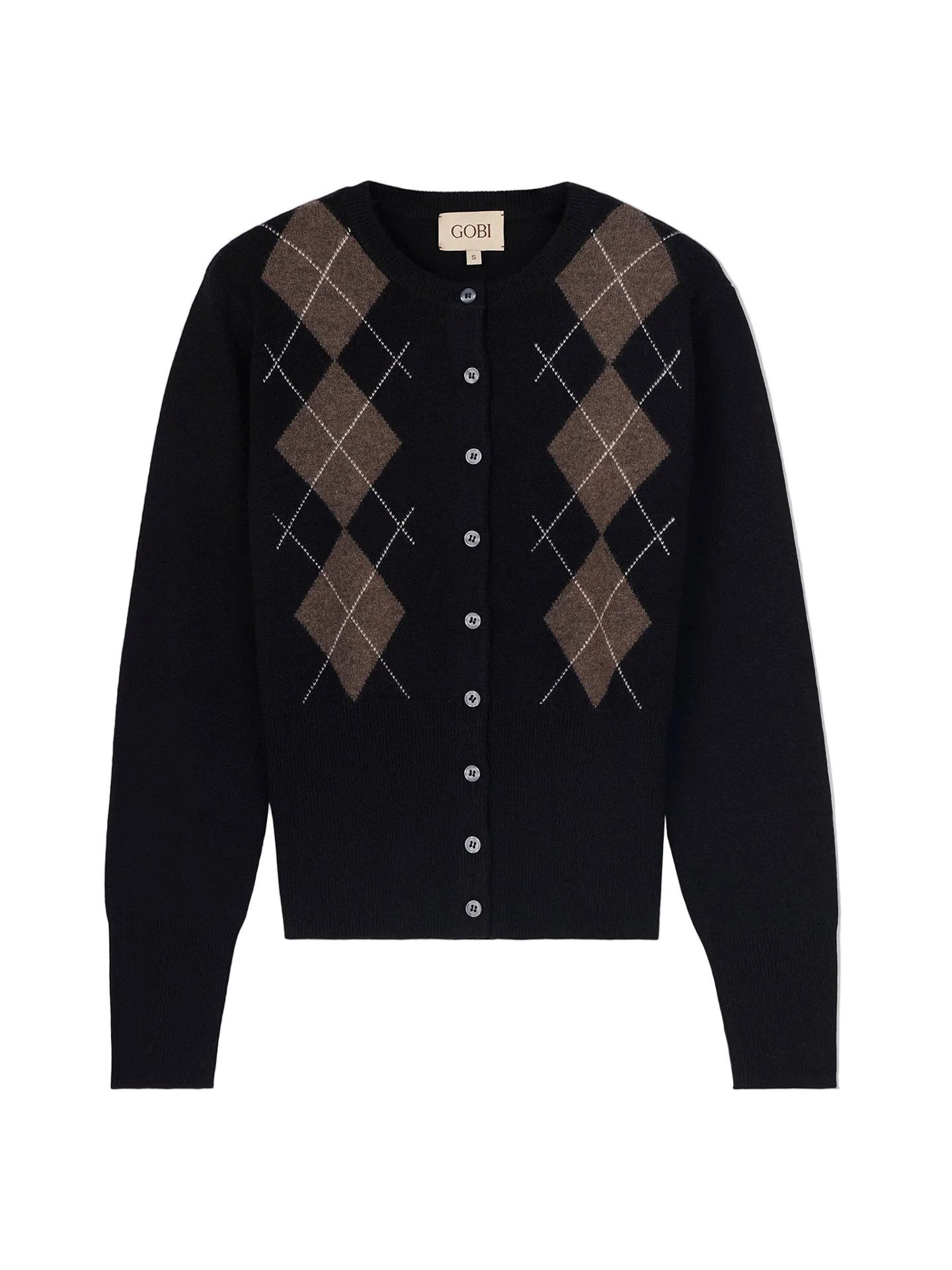 Cardigan Kaschmir-Cardigan mit Argyle-Muster