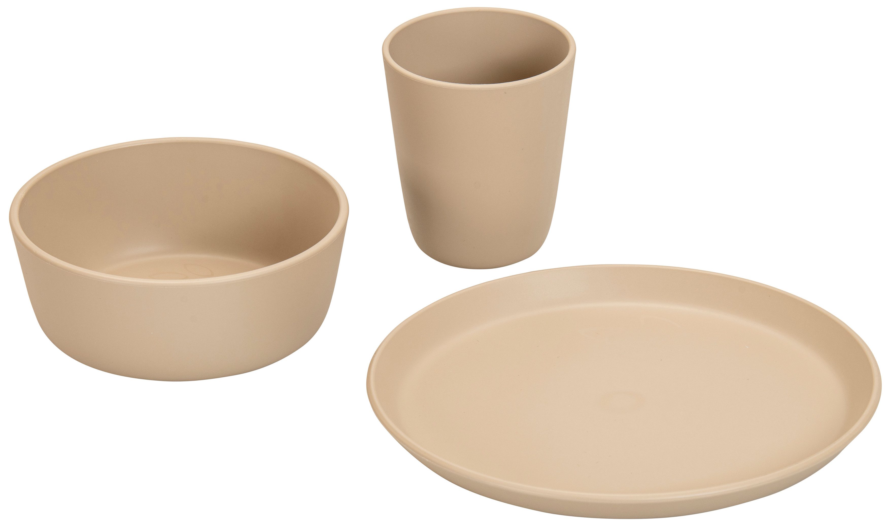 Betzold Geschirr-Set Geschirr-Set 3-tlg - Bescher, Schüssel, Teller, Biokunststoff