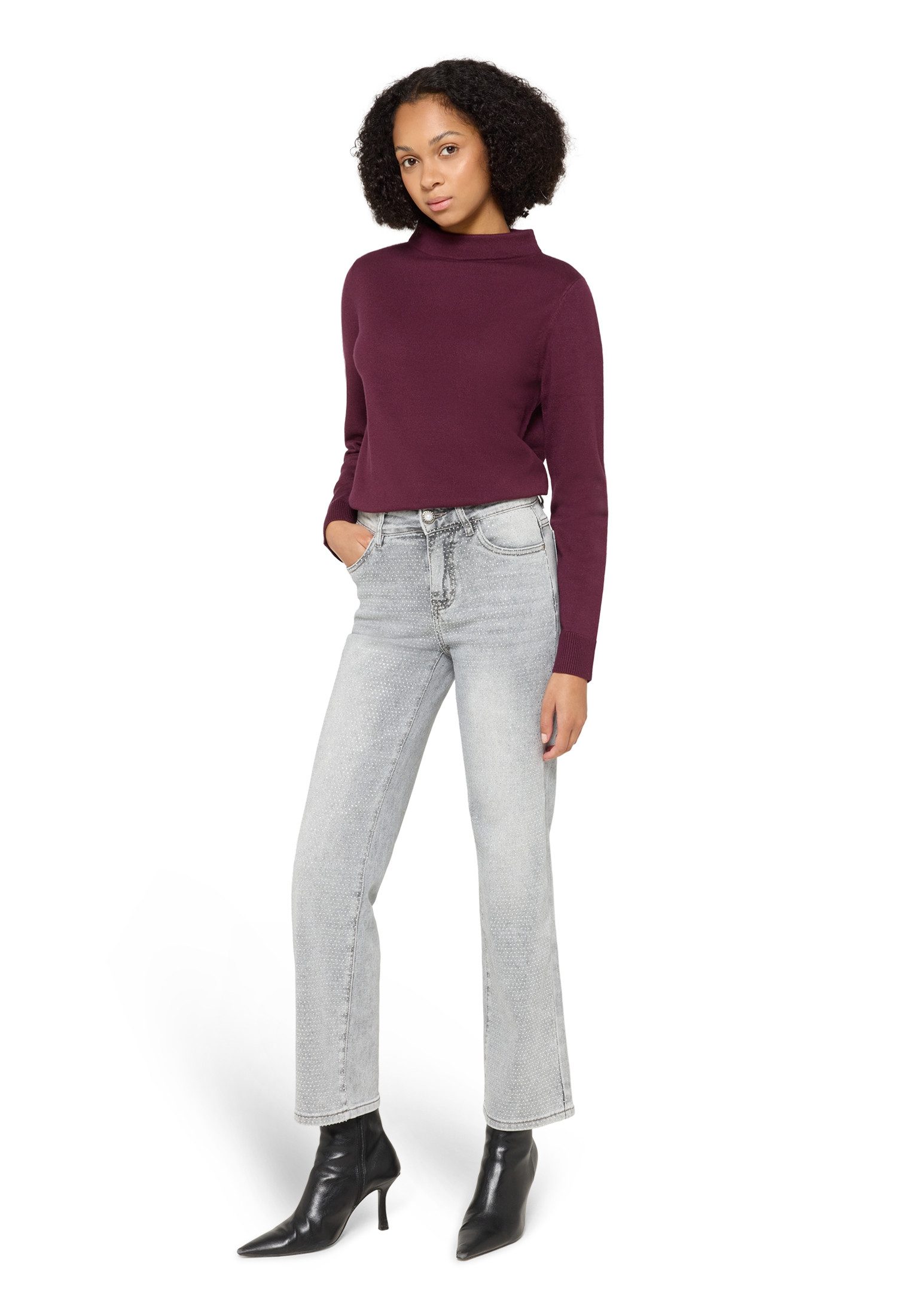 Betty Barclay Strickpullover Damen mit Stehkragen (1-tlg)
