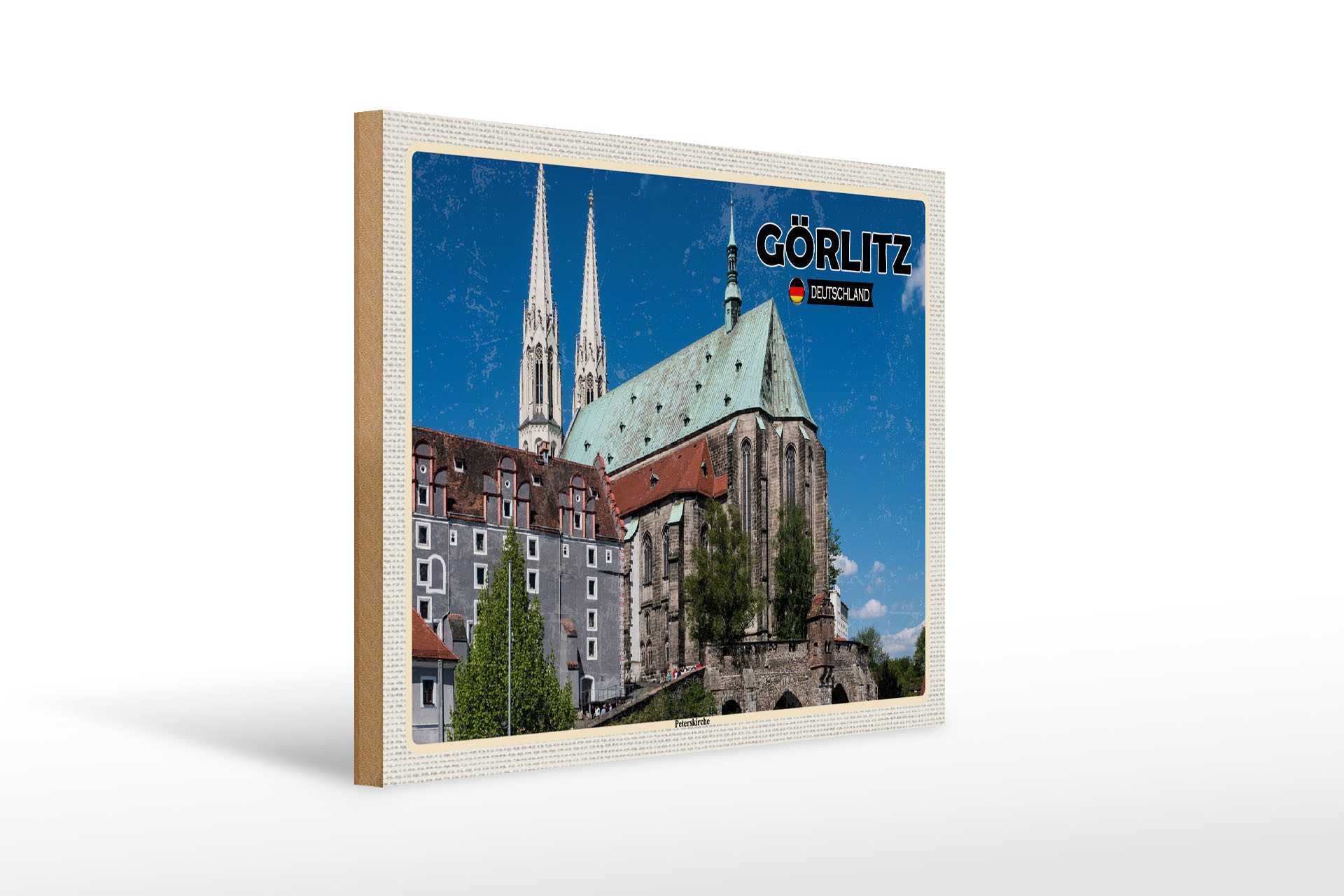 Holzbild Städte Görlitz Peterskirche Städtetrip 40x30cm