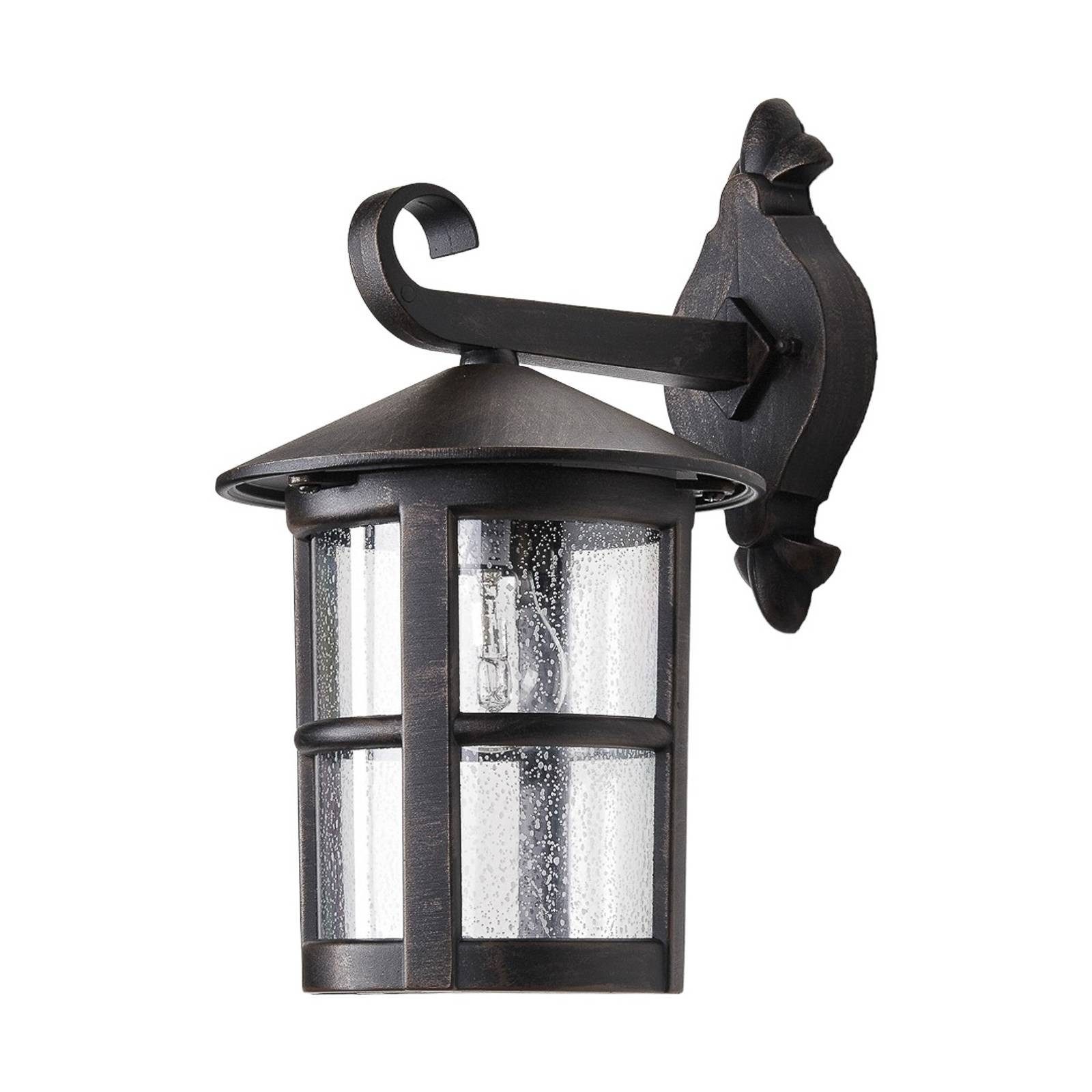 Lindby Außen-Wandleuchte Florentine, Metall, Transparent IP44, 1 x 100 W