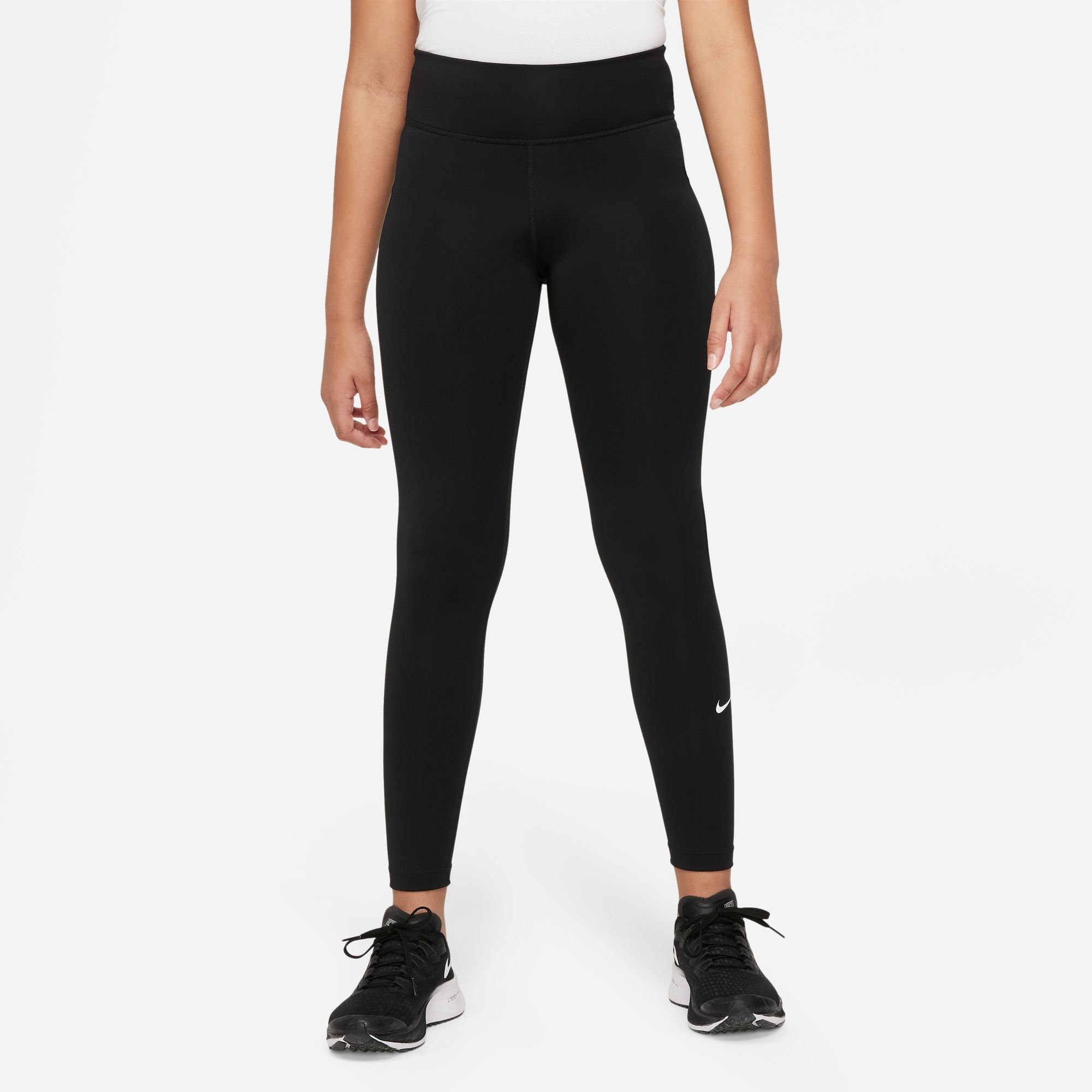 Nike Trainingstights DRI-FIT ONE KIDS' (GIRLS) LEGGINGS BIG BLACK/WHITE