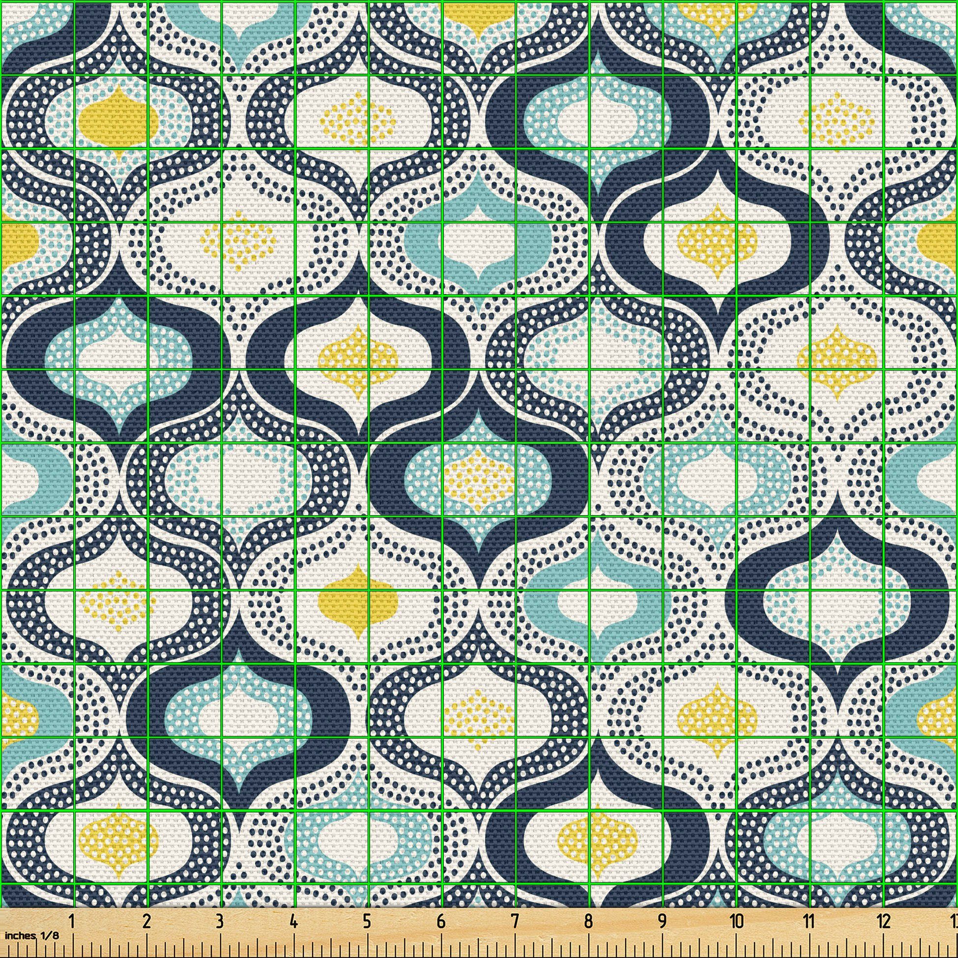 Thumbnail - Abakuhaus Stoff Schön Gewebten Stoff für Polster und Wohnaccessoires, Modern Morrocan Art Dots Kunst