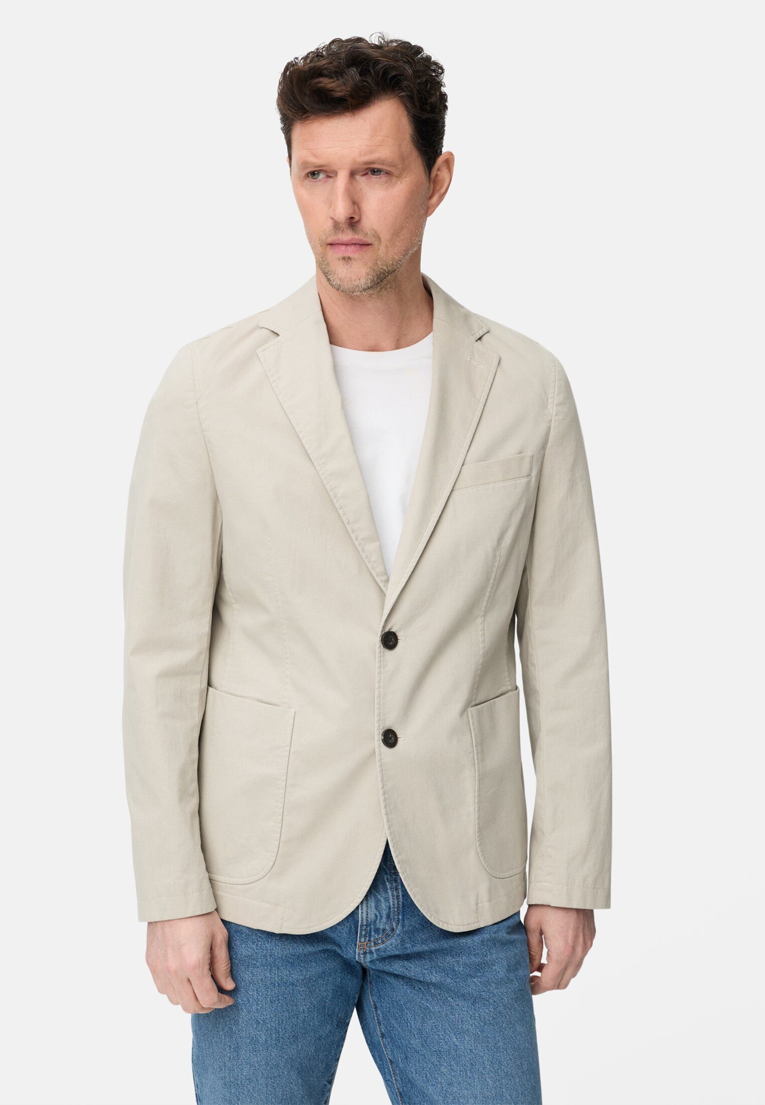 camel active Baumwollsakko mit Sicherheitstasche Langarm Blazer_Jackenblazer