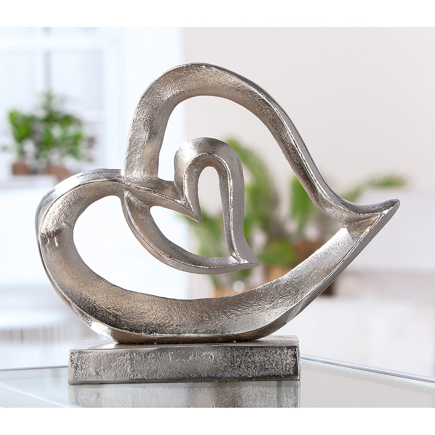GILDE Dekoobjekt Standrelief Herz heart in heart (1 St)
