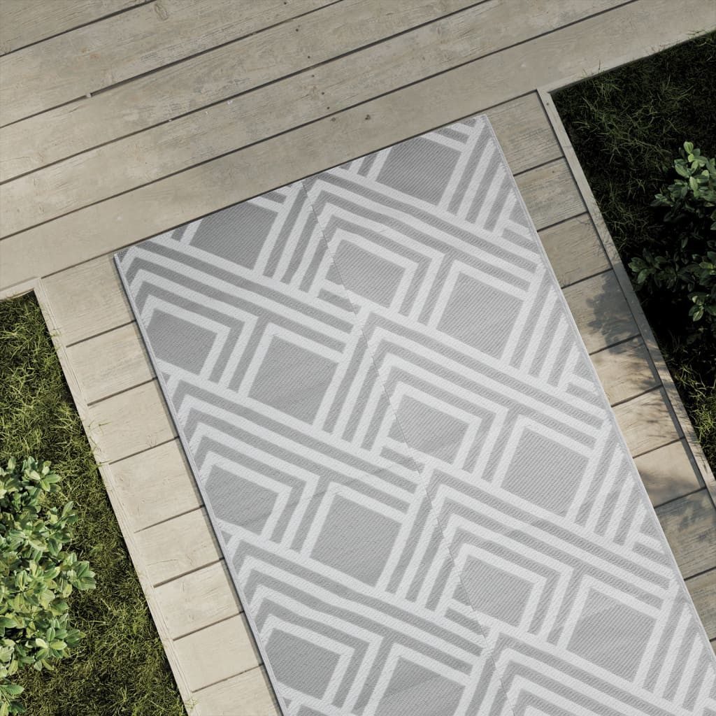 vidaXL Outdoorteppich 80 x 150 cm Outdoor-Teppich Grau 80x150 cm PP, Höhe: 0 mm