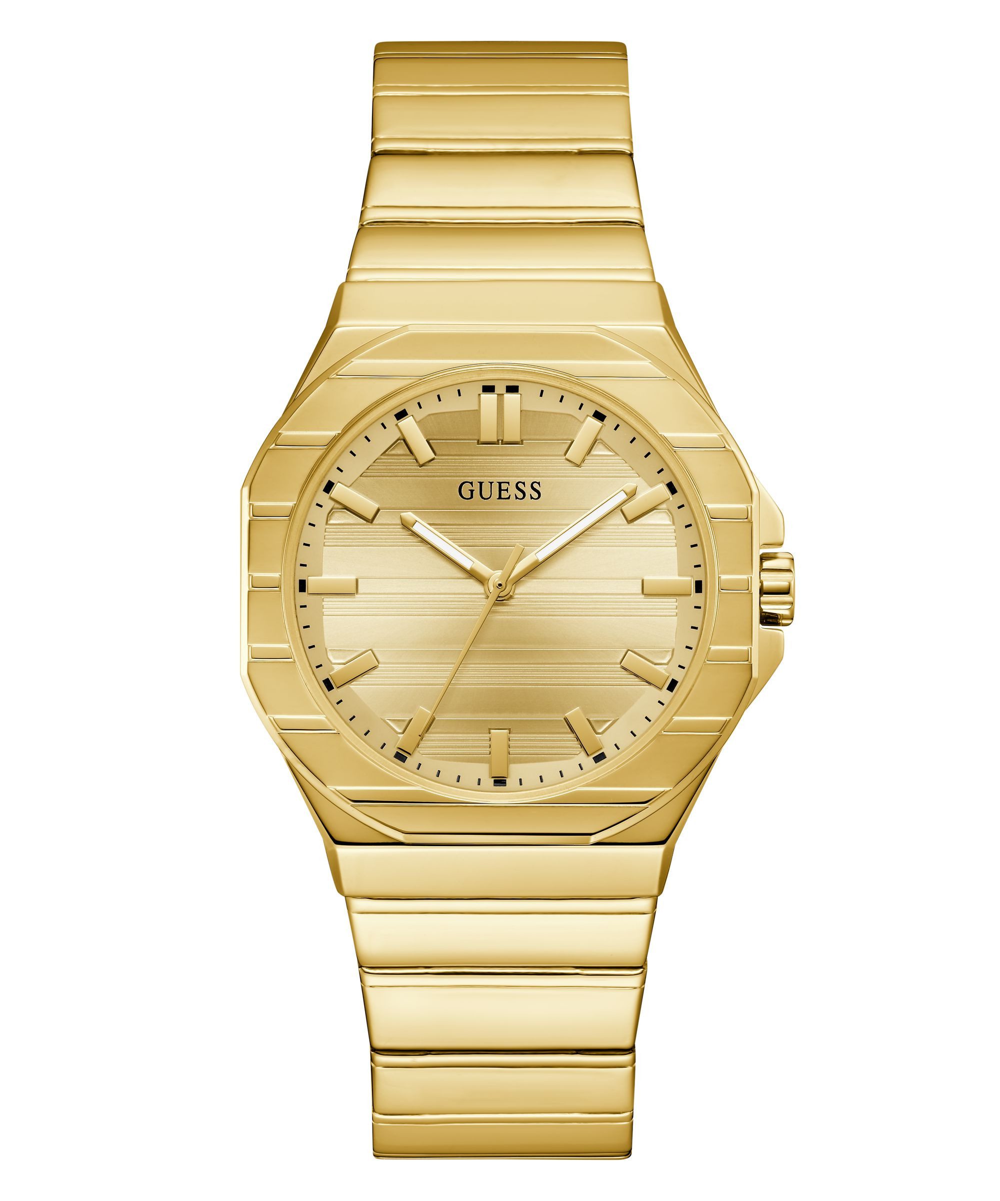 Guess Quarzuhr JAQ GW1070G2, Armbanduhr, Herrenuhr, Edelstahlarmband, analog