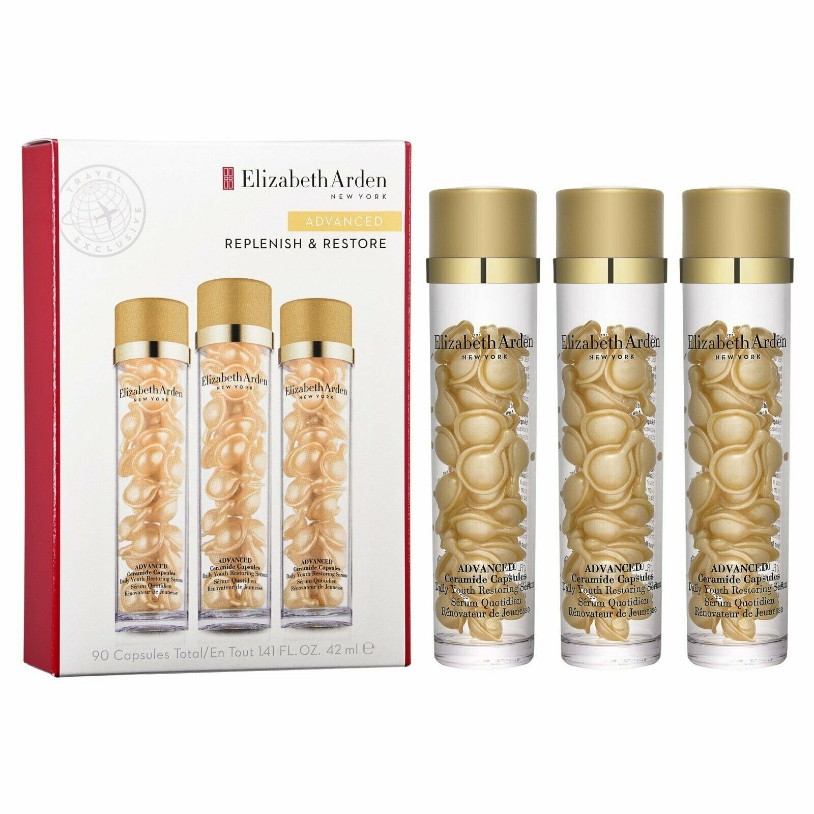 Elizabeth Arden Gesichtspflege-Set Ceramid Serum Set 3 x 30 Kapseln