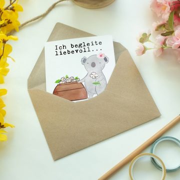 Mr. & Mrs. Panda Grußkarte Bestatterin Leidenschaft - Weiß - Geschenk, Karte, Geburtstagskarte, Matte Innenseite