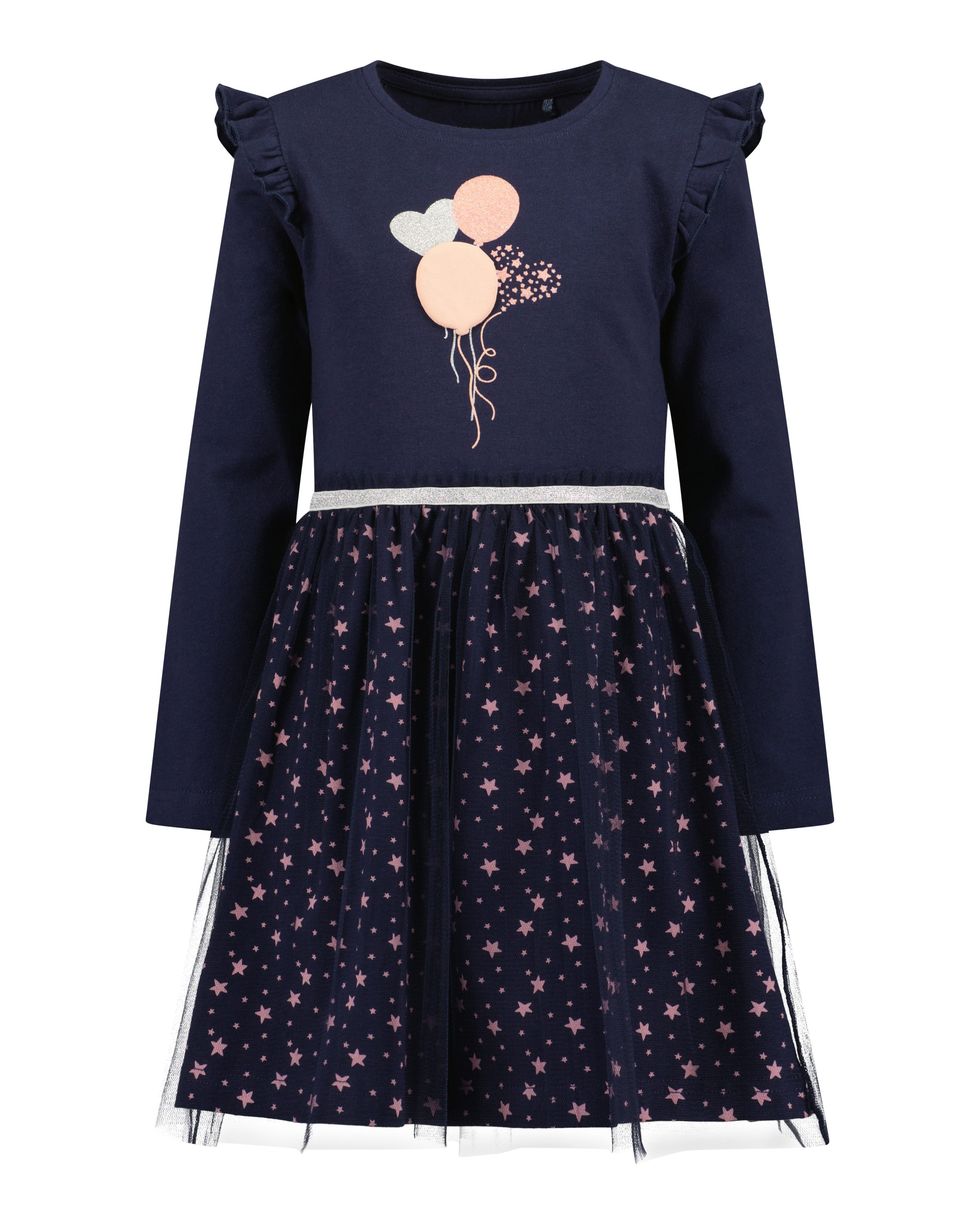 Blue Seven Tüllkleid Baumwollmischung, Glitzerdruck – Bild 2 von 4