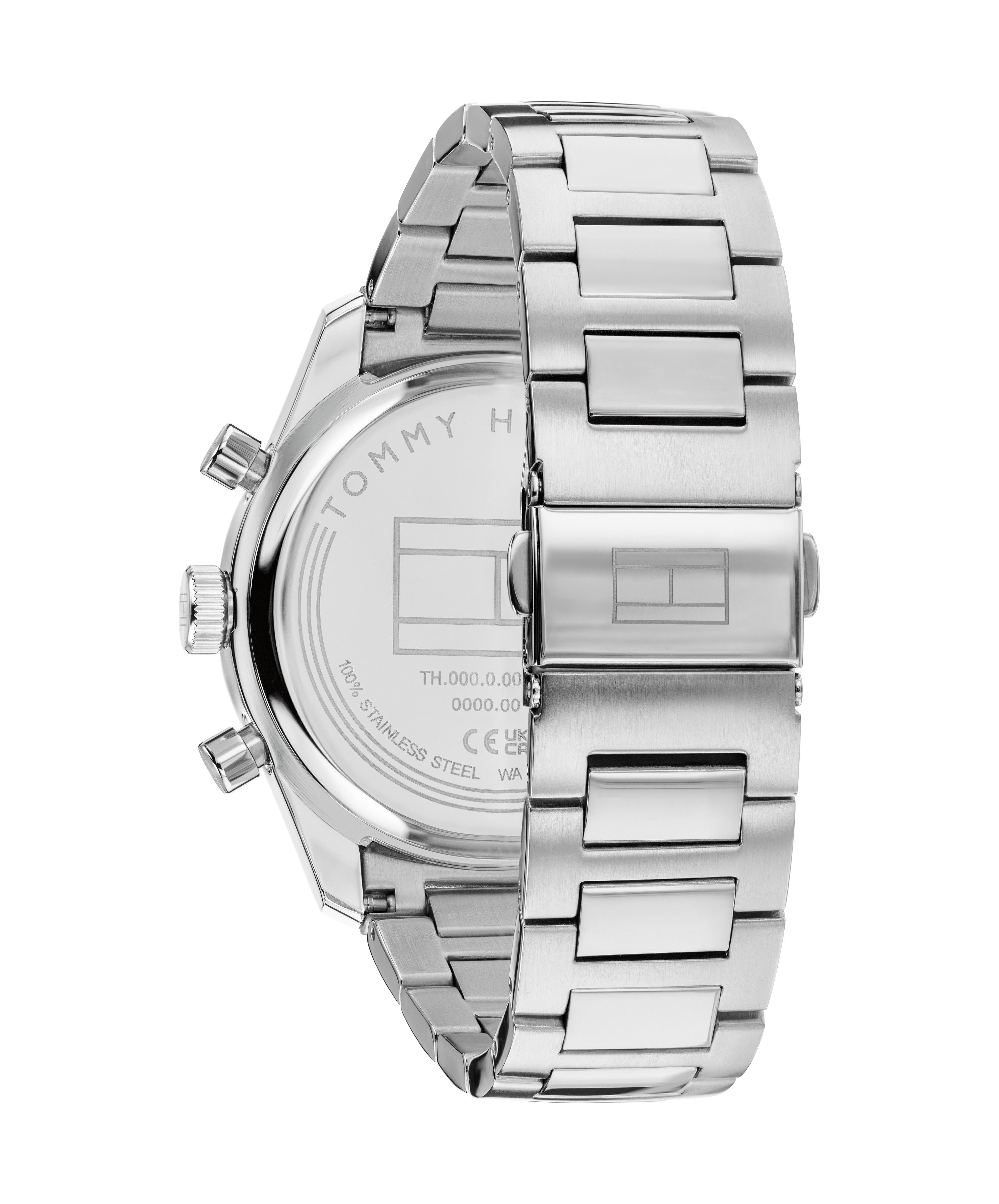 Tommy Hilfiger Multifunktionsuhr HAMPTON 1792278, Quarzuhr, Armbanduhr, Herrenuhr, Edelstahlarmband, analog