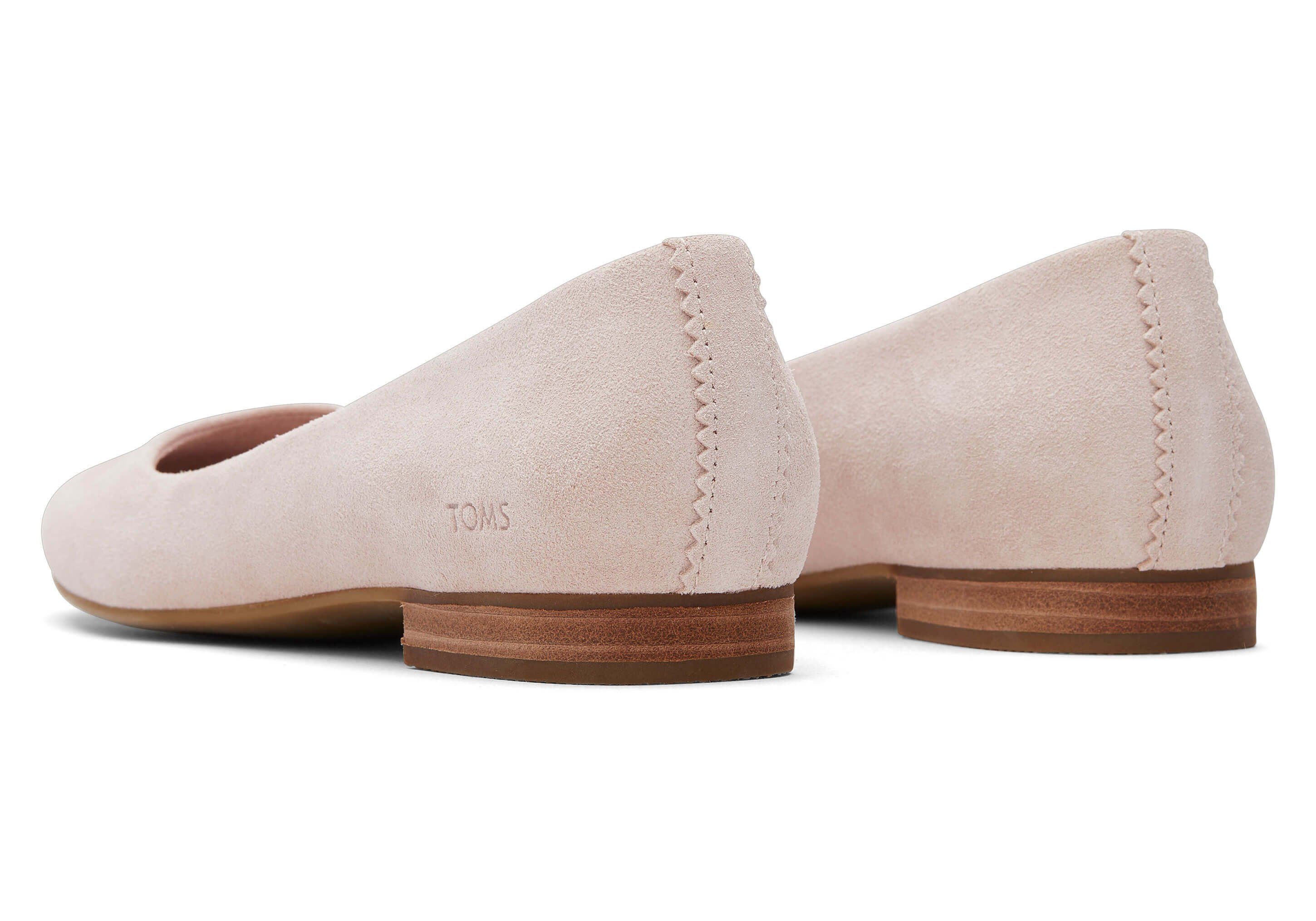 TOMS Briella flacher Schuh aus Suede Rosa Ballerina