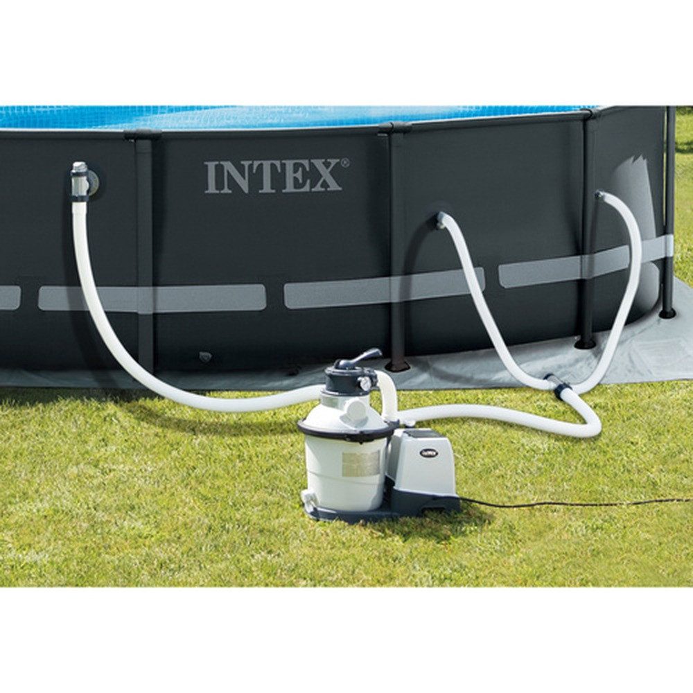 Intex Poolschlauch Poolpumpenschlauch 1,5m / 38mm, Abschluss mit 2 Gewindeanschlüssen, (Spar-Set, 1 St., Flexibilität), Der 1,5 Meter lange Schlauch ist ideal für Filterpumpen