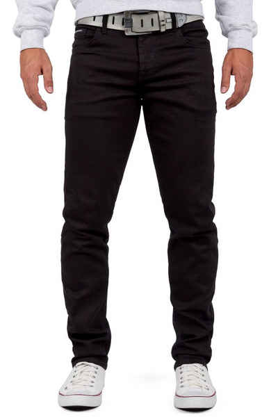 Cipo & Baxx Slim-fit-Jeans Casual Hose BA-CD533 mit lässiger Stonewashed Waschung