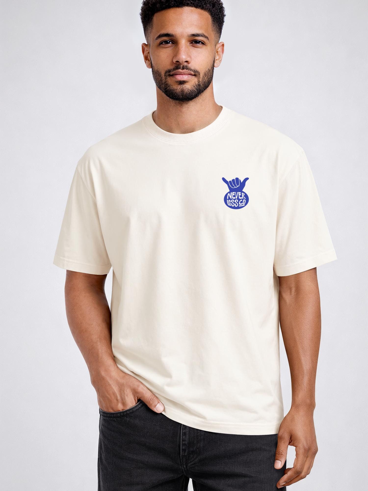 Neverless Oversize-Shirt Herren T-Shirt - Vacation mode on - Relaxed Fit Sommer Fashion mit Print – Bild 4 von 5