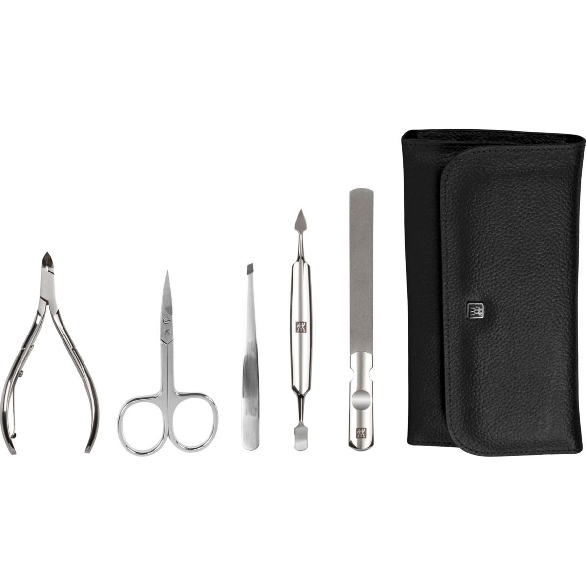 Zwilling Nagelknipser-Set Maniküre Pediküre Set 5tlg. mit Nagelzange, Leder