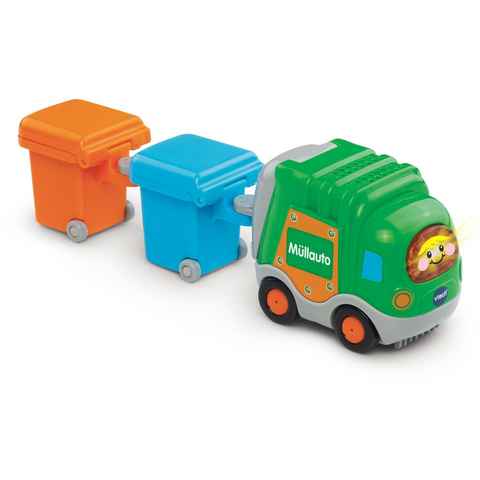 Vtech® Spielzeug-Müllwagen Tut Tut Baby Flitzer, Müllauto & 2 Mülltonnen