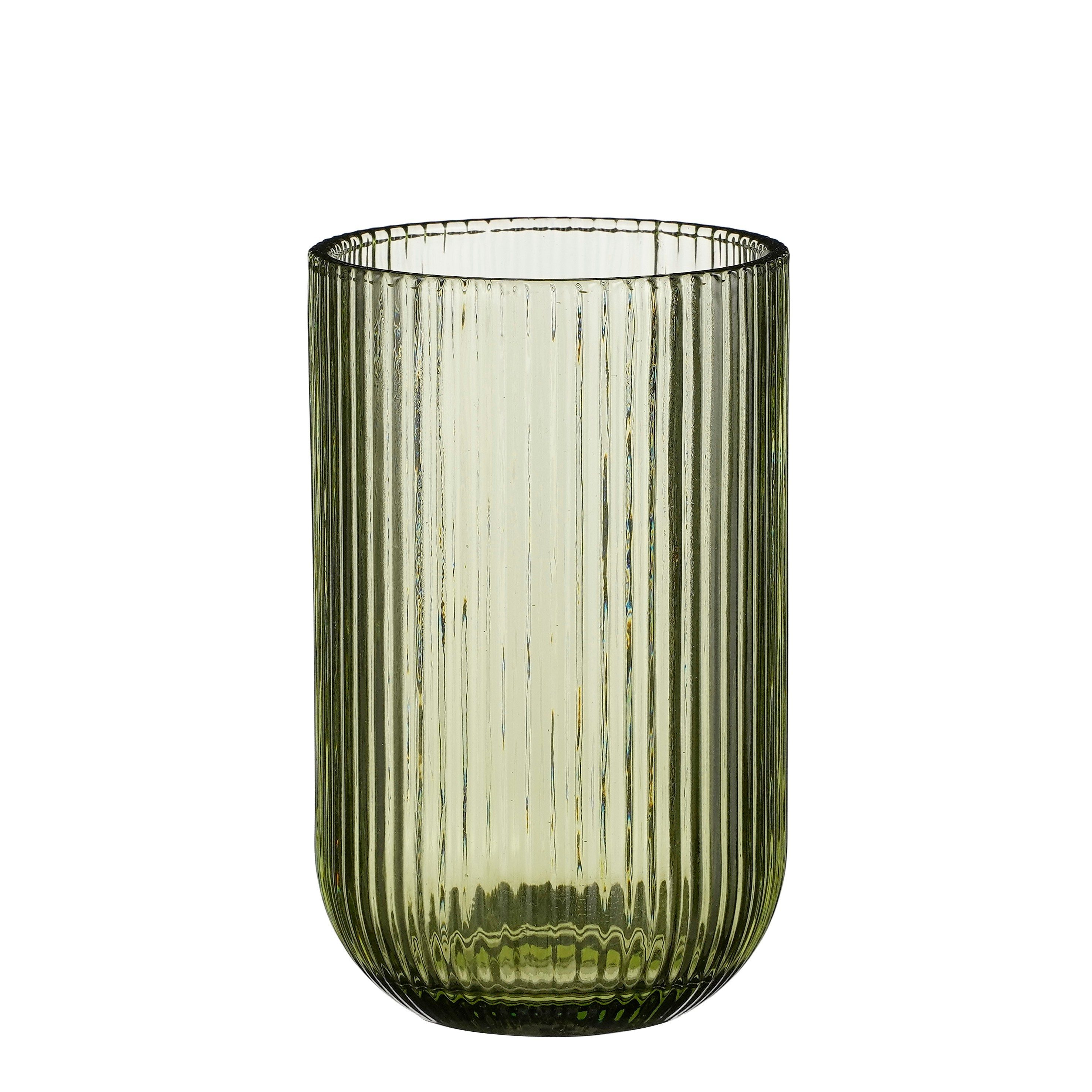 Mica Decorations Merlot Drinking Glass - Set of 6 - 400 ml - Glass - Light Green, Glas