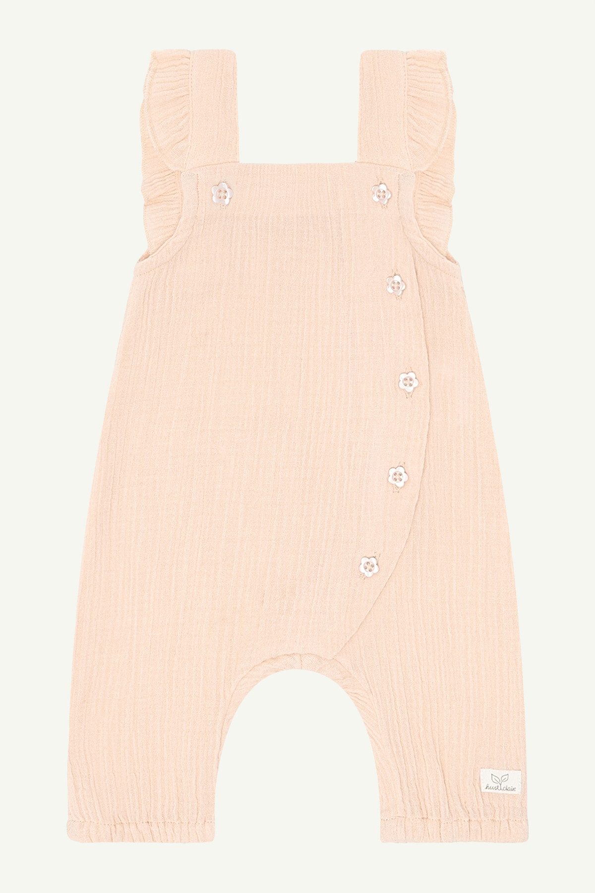 Hust & Claire Latzhose Atmungsaktiver Baby Overall mit Knöpfen und Trägern, Sommer Strampler