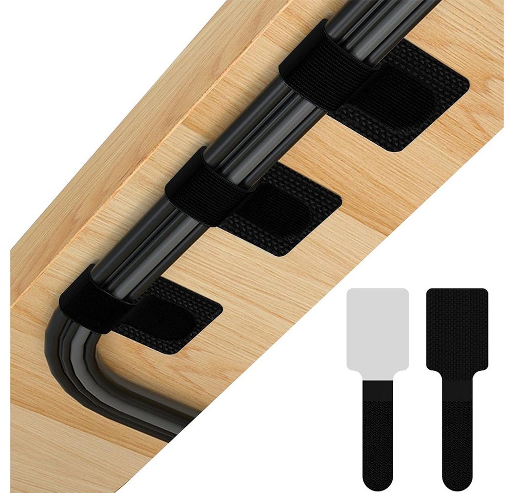 AFKSMILE Kabelbinder 50 Stück Kabelmanagement Schreibtisch, Kabelhalter Kabelklemmen Kabelbinder Selbstklebend Klettband Kabelclips für TV, Lichterkette