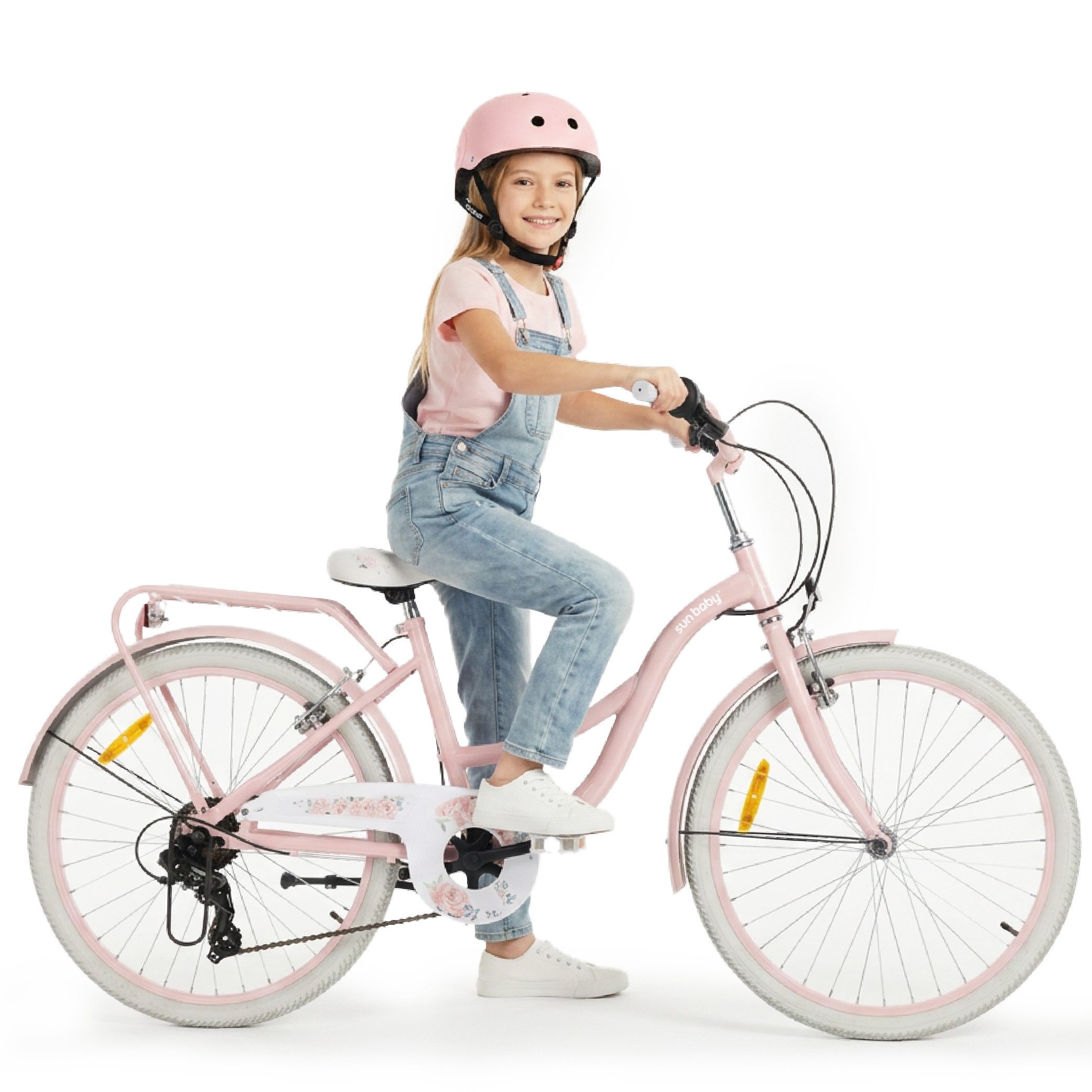 Sun Baby Kinderfahrrad SUN BABY Flower Bike 24 Zoll Mädchenfahrrad 7-Gang Shimano - Rosa
