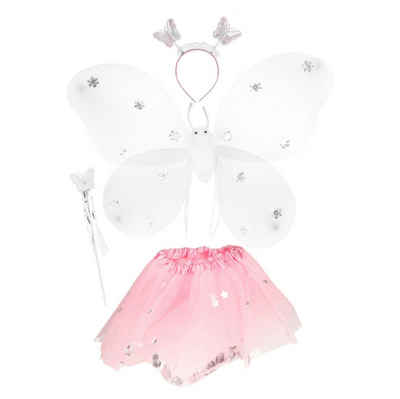 Toi-Toys Kostüm Princess Friends Verkleidungsset Schmetterlingsfee, mit Tutu, Flügel, Diadem & Zauberstab
