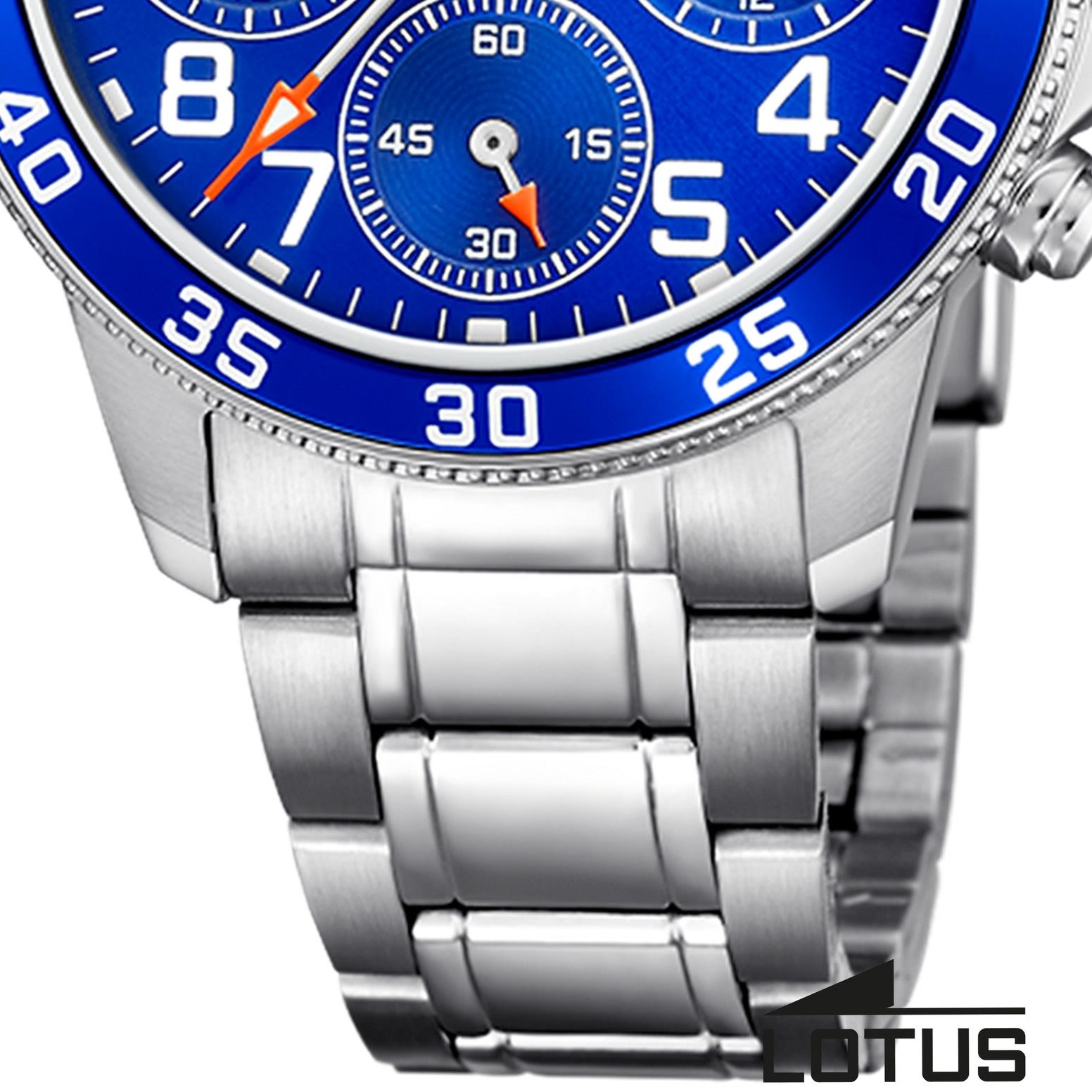 Lotus Chronograph Lotus Kinderuhr Edelstahl silber Lotus, (Chronograph), Kinder Armbanduhr rund, mittel (ca. 36mm), Edelstahl