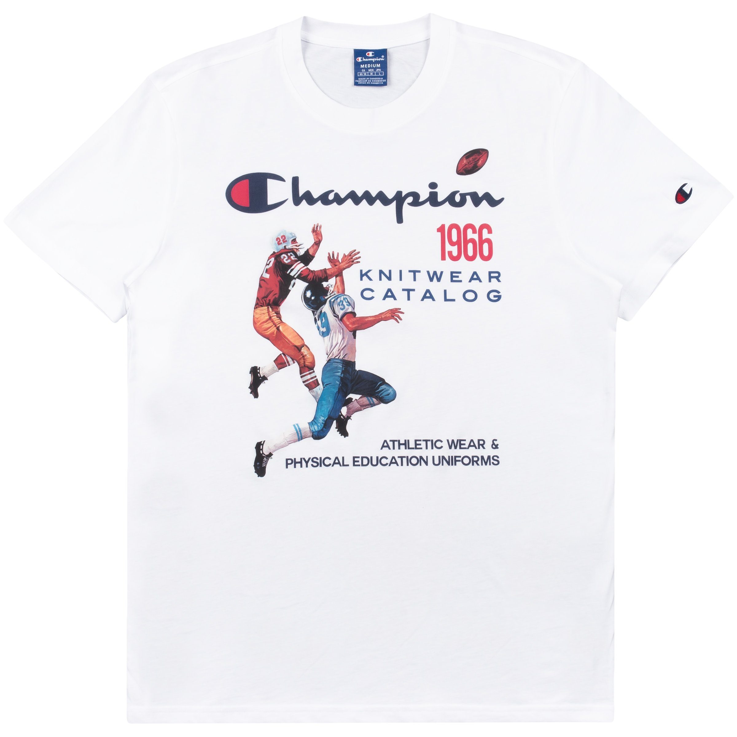 Champion T-Shirt Champion Herren T-Shirt Crewneck 214345 Adult wht/wht