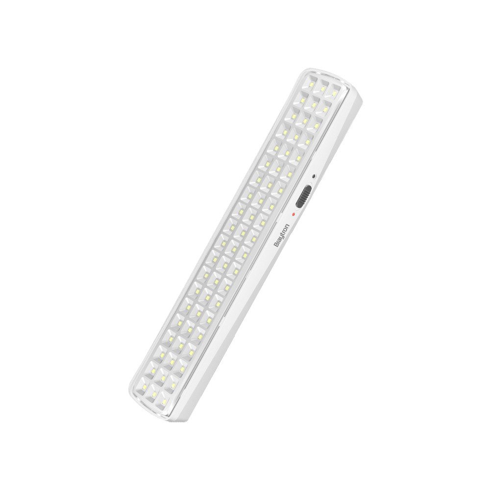 Braytron LED Deckenleuchte LED Akku Notleuchte Notbeleuchtung Sicherheitsleuchte Notlich 60 LEDs, LED fest integriert, Kaltweiß, Notlicht mit Akku-Notbetrieb, LED fest integriert