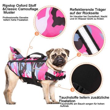 Welikera Rettungsweste Hundeschwimmweste, mit Griff Polyestermaterial Kunststoffschnalle