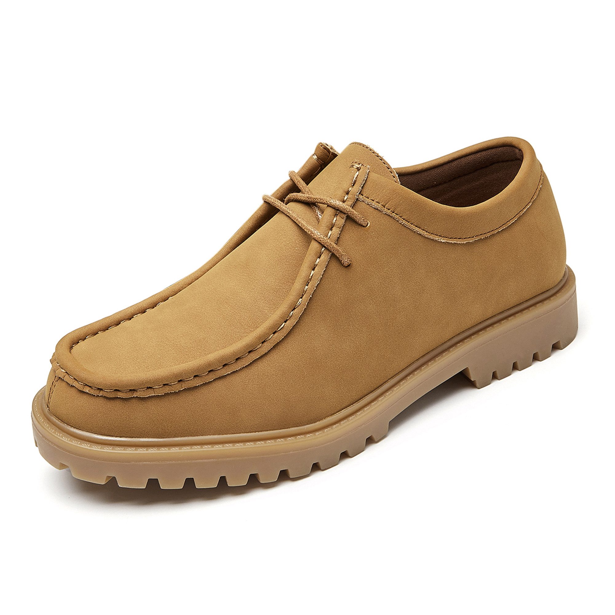 Allthemen Schnürschuh Herren casual Halbschuh in einfaches Aussehen Lederschuhe